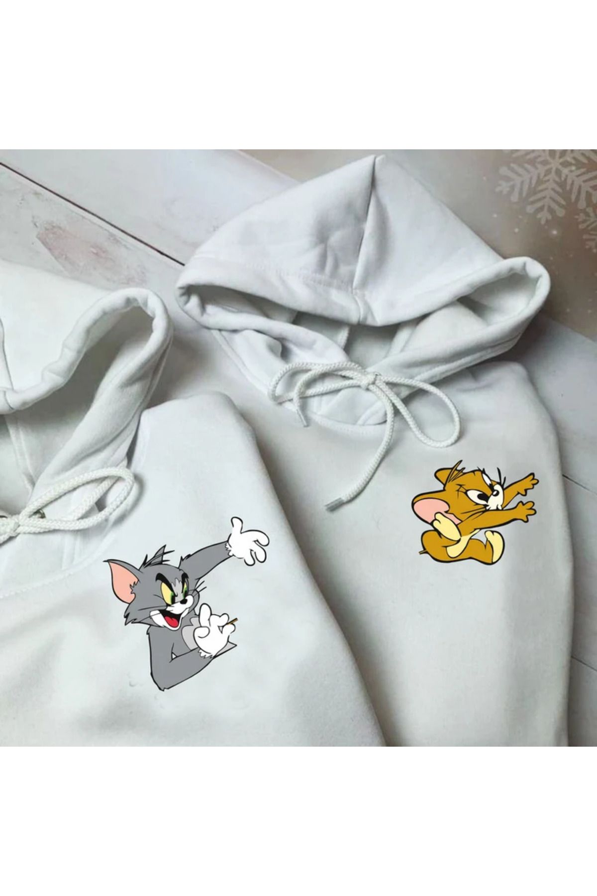 Cakkey 14 Şubat Sevgililer Günü Couple Çift Baskılı Rahat Kalıp Sweatshirt