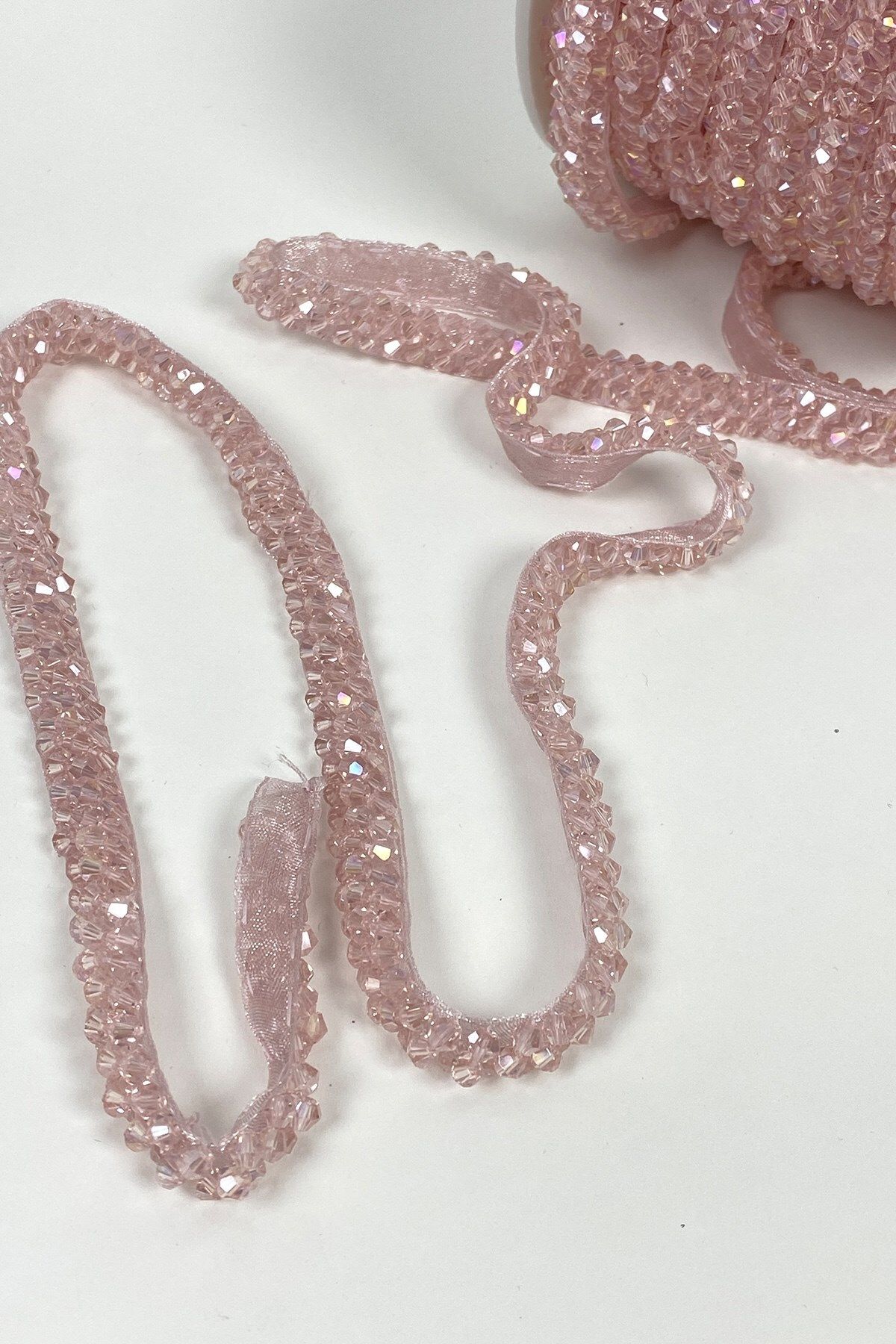 Hayalperest boncuk-Powder Crystal Bead Embroidered Ribbon 3