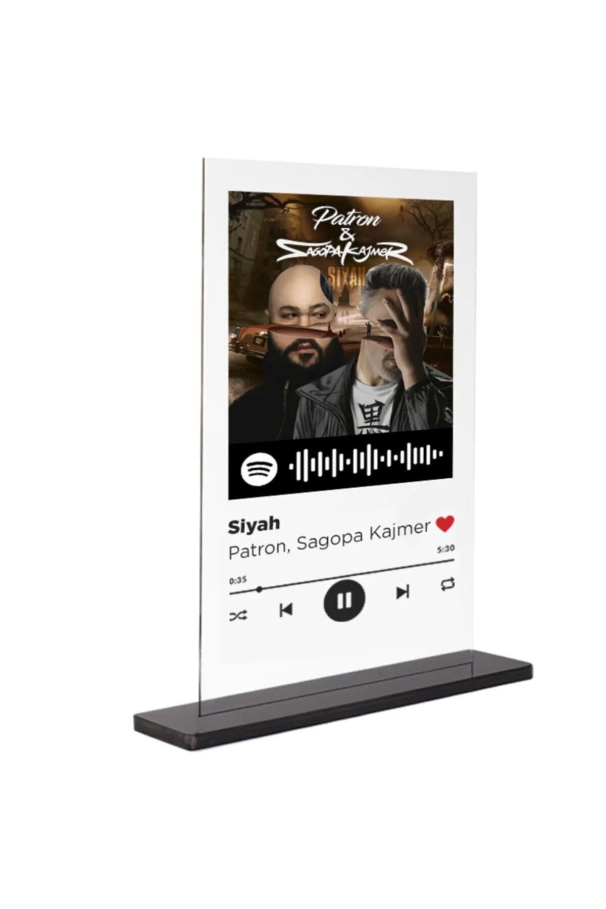 shop Dekorif-Spotify Plak - Siyah / Patron, Sagopa Kajmer 15x20cm