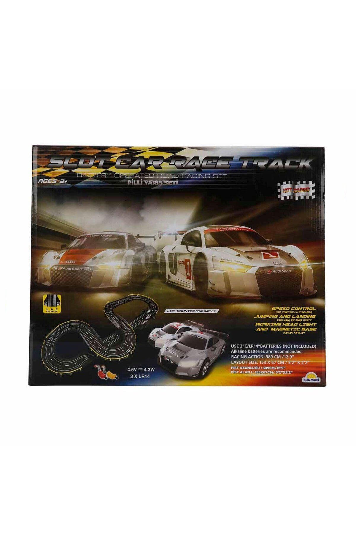 NillyToys 62723 Slot Car Işıklı Yarış Seti -Sunman