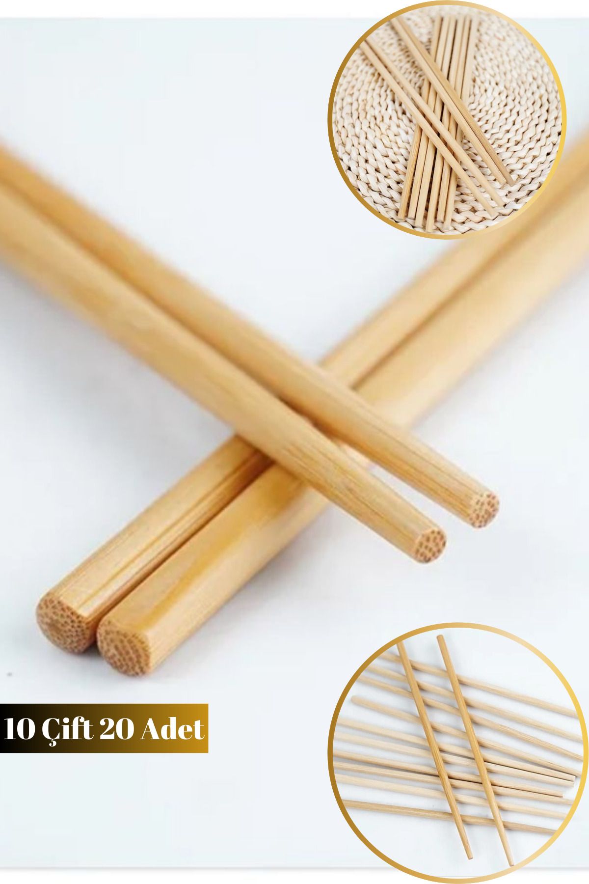 Hane Dostu 10 Çift 20 Adet Bambu Chop Stick  Çin Çubuğu