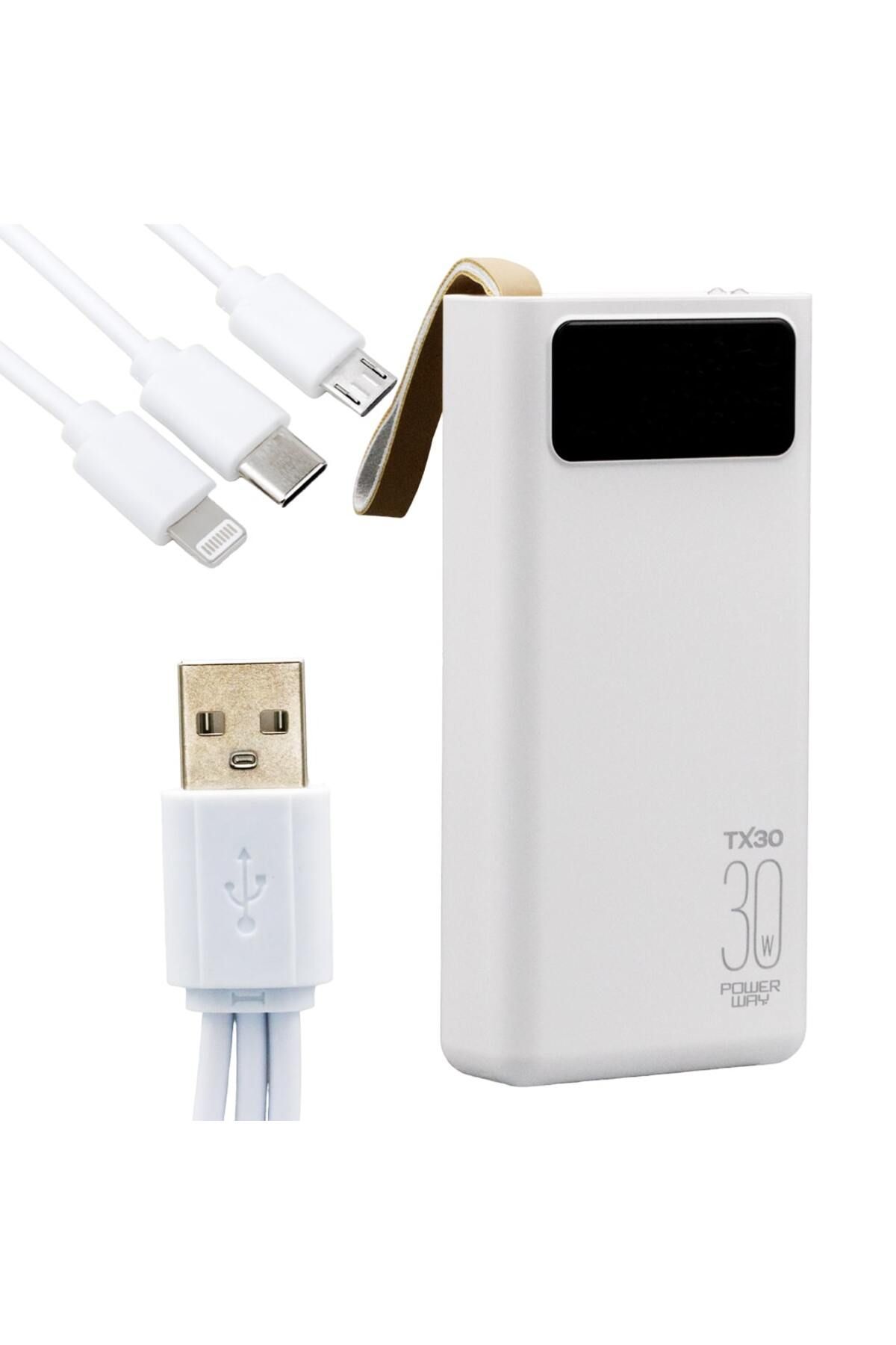 evimera Tx30 30000 Mah Dijital Göstergeli Powerbank