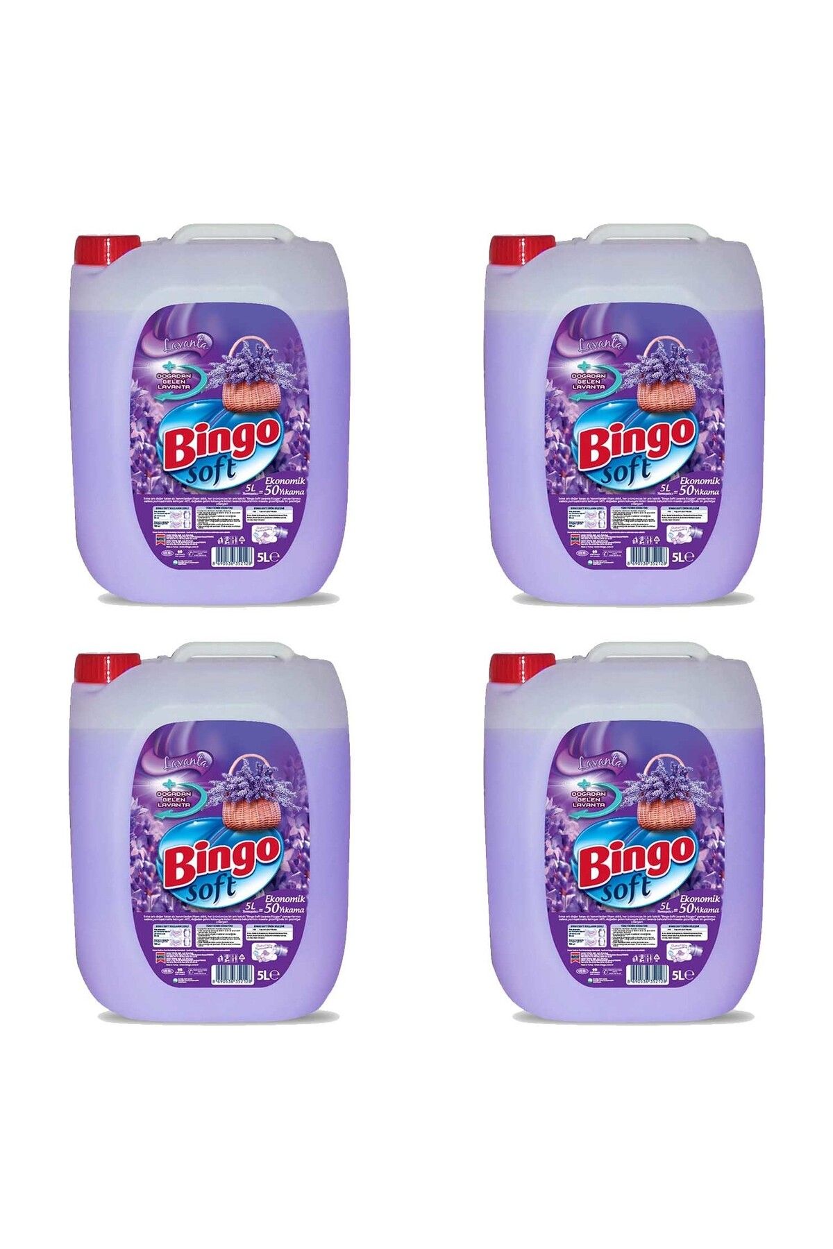 Bingoo Soft Lavanta Rüzgarı Çamaşır Yumuşatıcısı 5 Lt x 4'lü