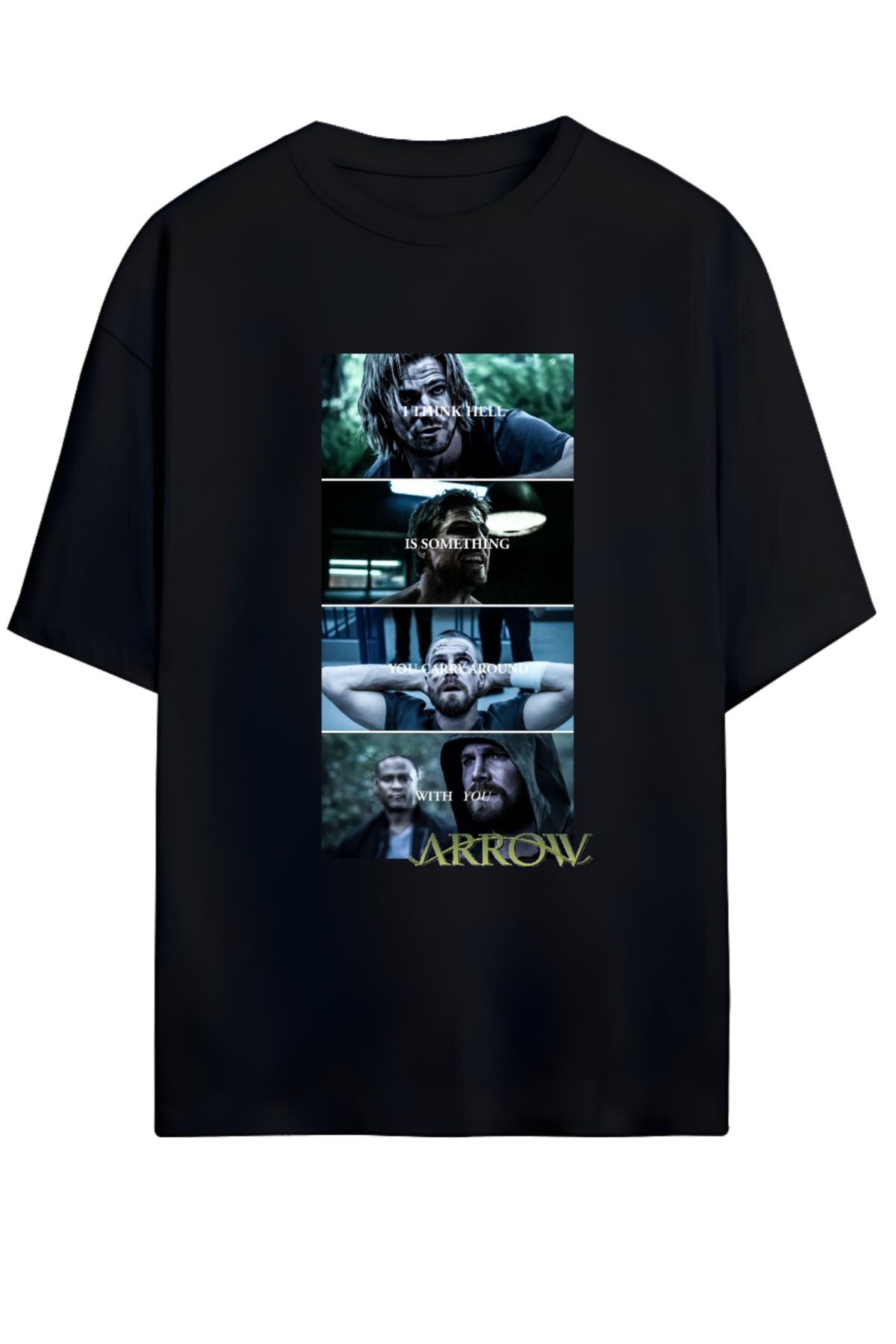 MAGORS ARROW DİZİ TASARIMLI YÜKSEK BASKI KALİTELİ UNISEX YENİ SEZON OVERSIZE PAMUKLU  T-SHIRT