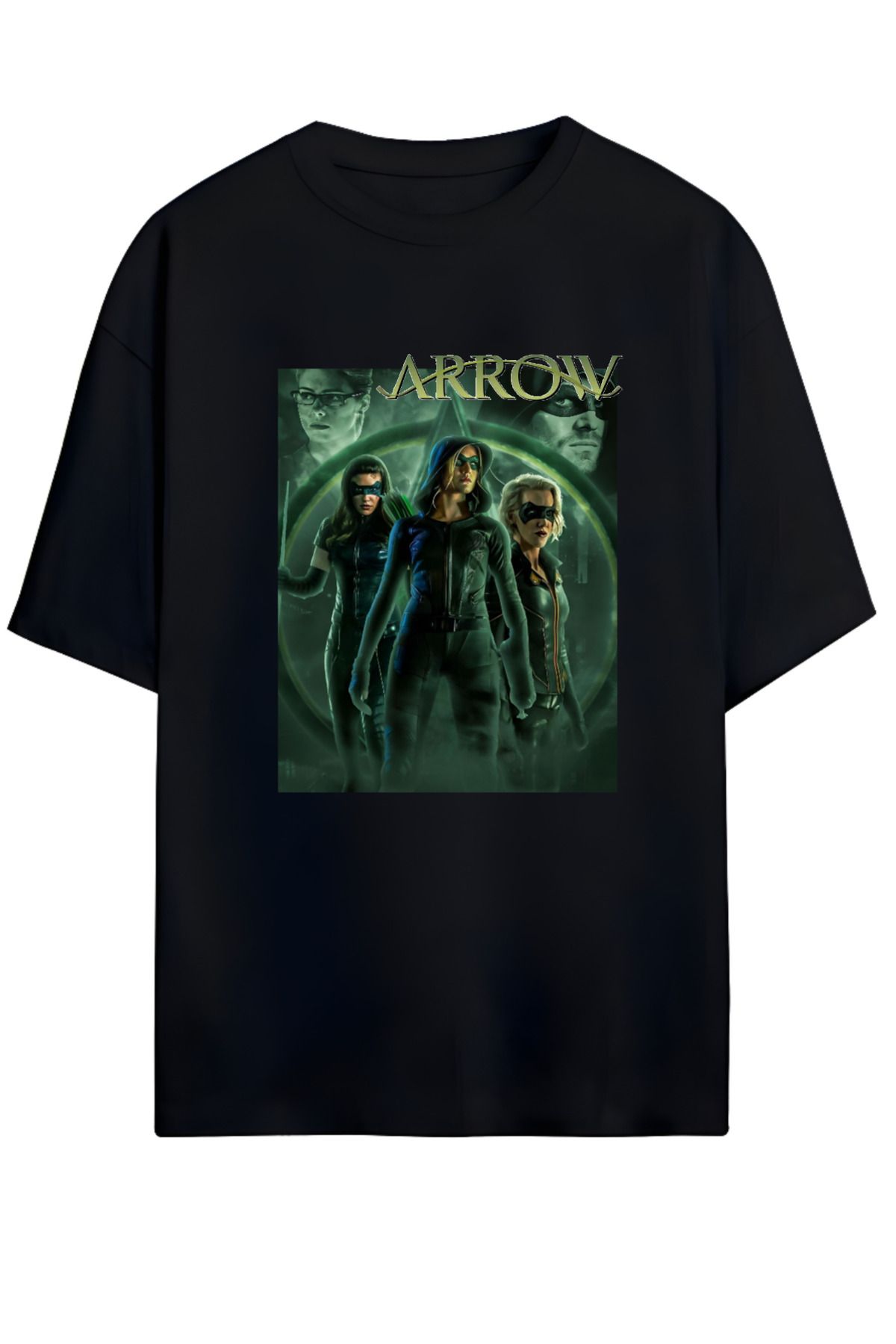 MAGORS ARROW DİZİ TASARIMLI YÜKSEK BASKI KALİTELİ UNISEX YENİ SEZON OVERSIZE PAMUKLU  T-SHIRT