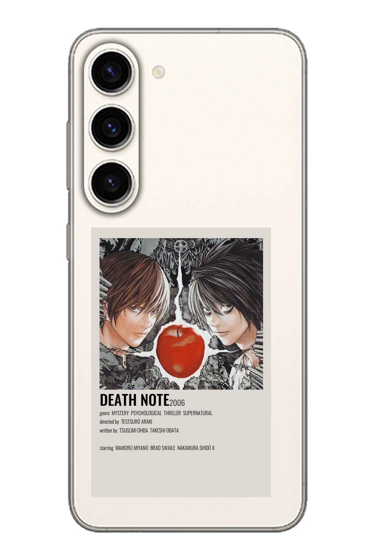 TechTree SAMSUNG S23 Uyumlu Death Note Poster Tasarımlı Şeffaf Silikon Kılıf