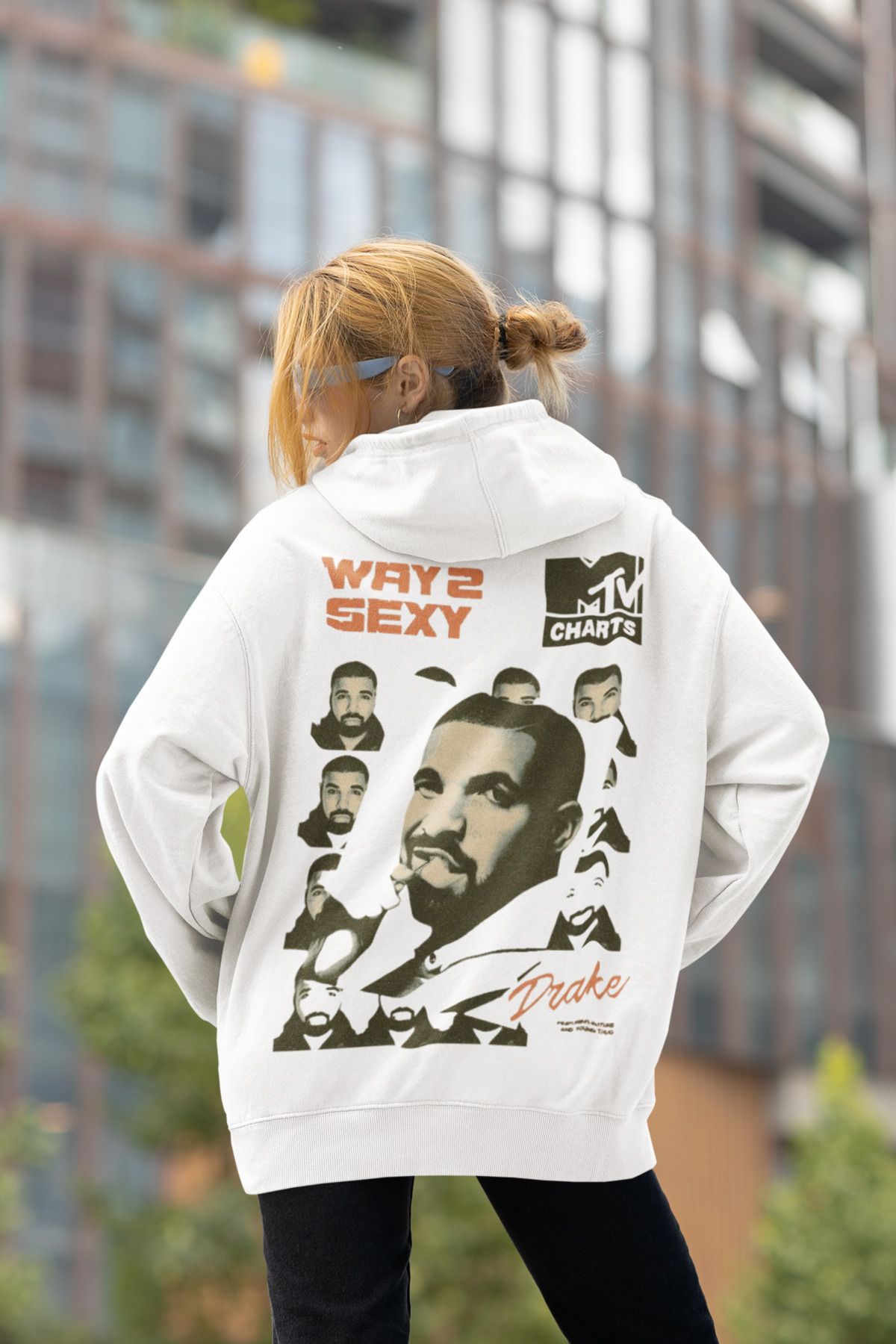 SEVBANO Drake Way 2 Sexy Baskılı Unisex Oversize Tasarım Rapper Şarkıcı Hoodie