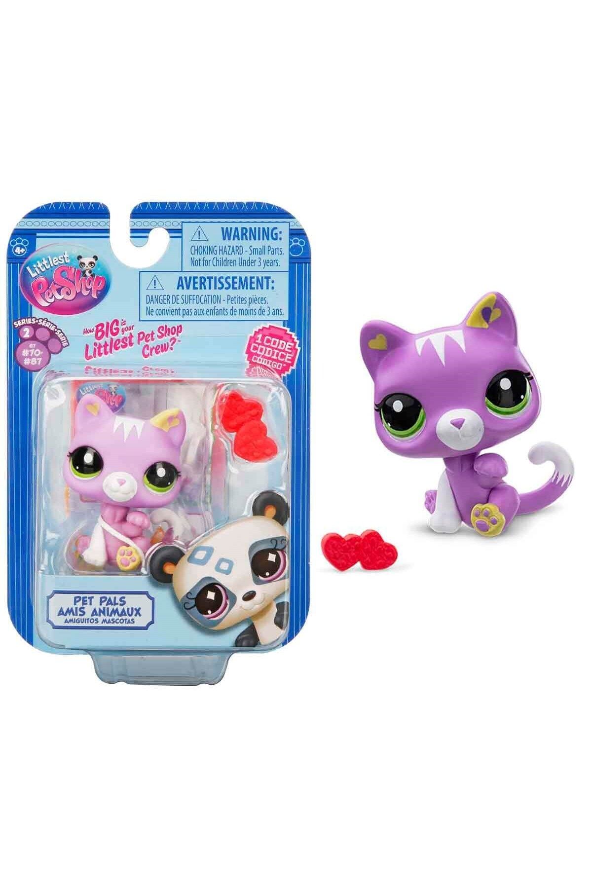 OyuncaklarÜlkesi Orijinal Littlest Pet Shop LPS Yeni Seri Mor Kedi Miniş Tekli Minişler Oyuncakları Figürleri #74