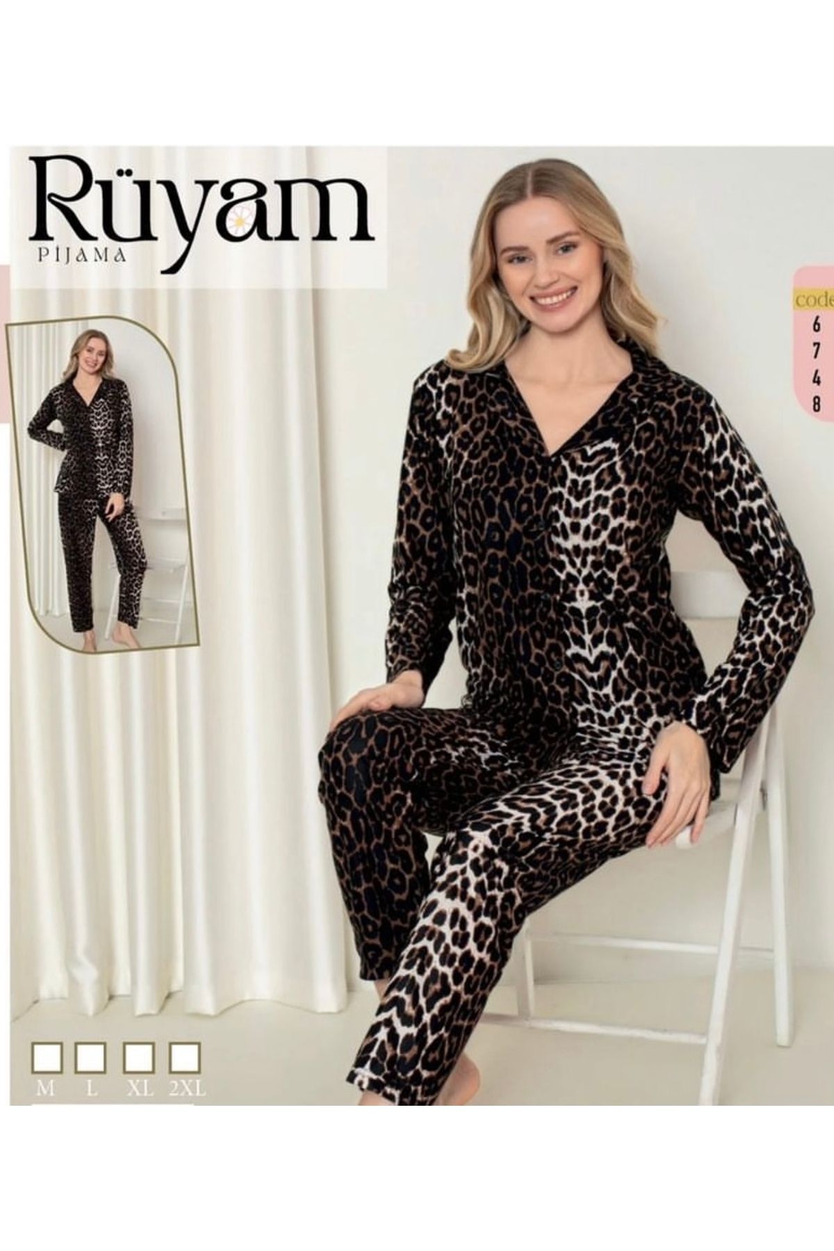 Rüyam Leopar Desen Pijama Takımı