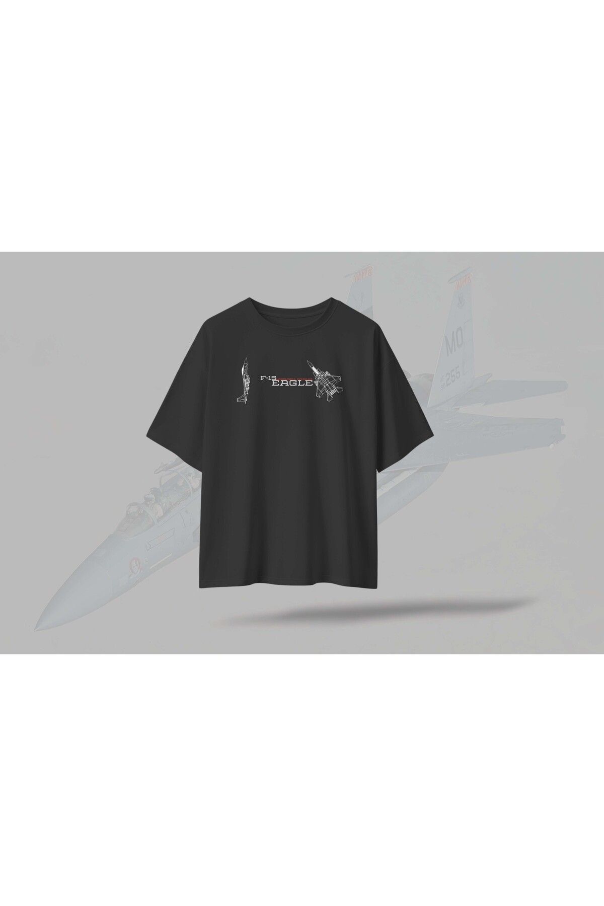 BERİLDEN F-15 Eagle Savaş Uçağı Tasarımlı Havacılık Tutkunlarına Özel T-Shirt