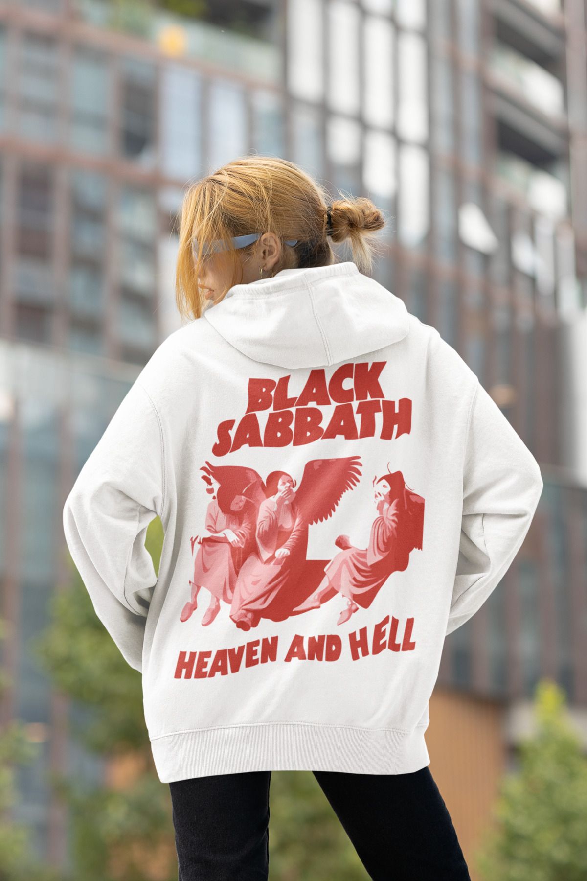 SEVBANO Black Sabbath Heaven And Hell Baskılı Unisex Oversize Müzik Grubu Hoodie