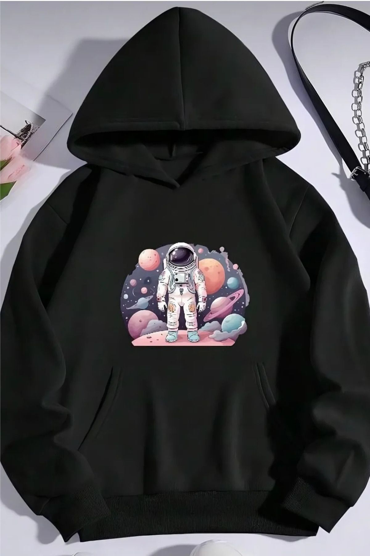 Wish BF Baskılı Tam Kışlık Sweatshirt Kapüşonlu