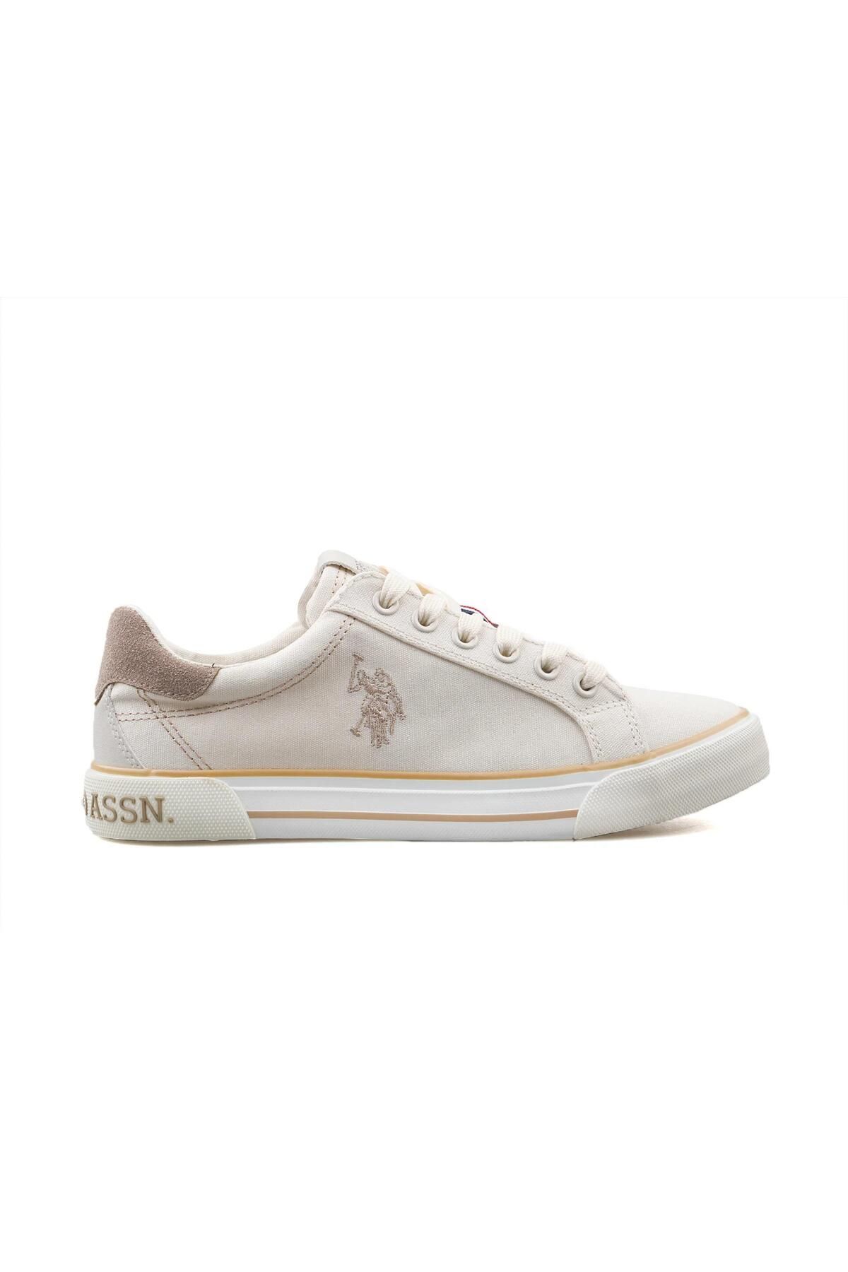 BASE. کفش راحتی زنانه کتانی بژ Polo Assn Rachel 4FX U.S. Polo Assn.