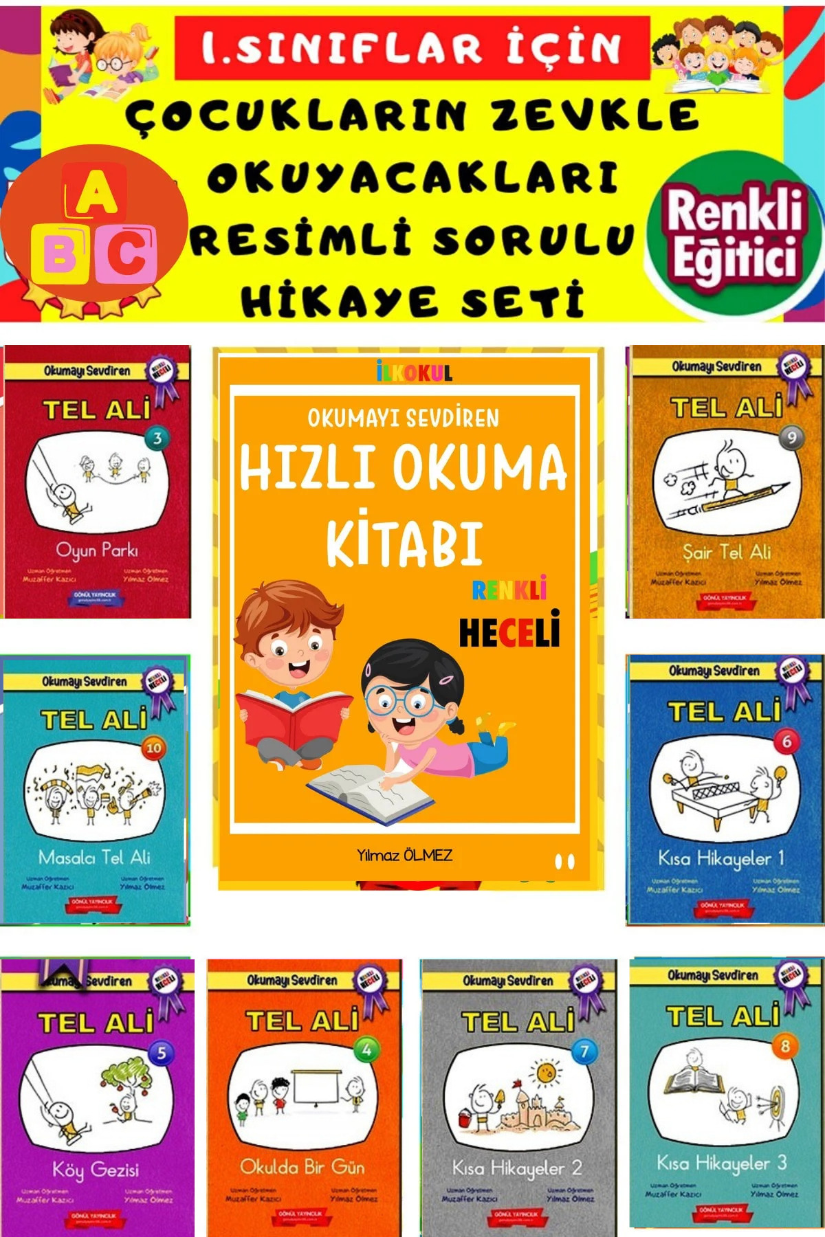 GÖNÜL YAYINCILIK 1.sınıflar Için Renkli Heceli Hikaye Seti+hızlı Okuma Kitabı fotoğrafı 2 (önizleme)