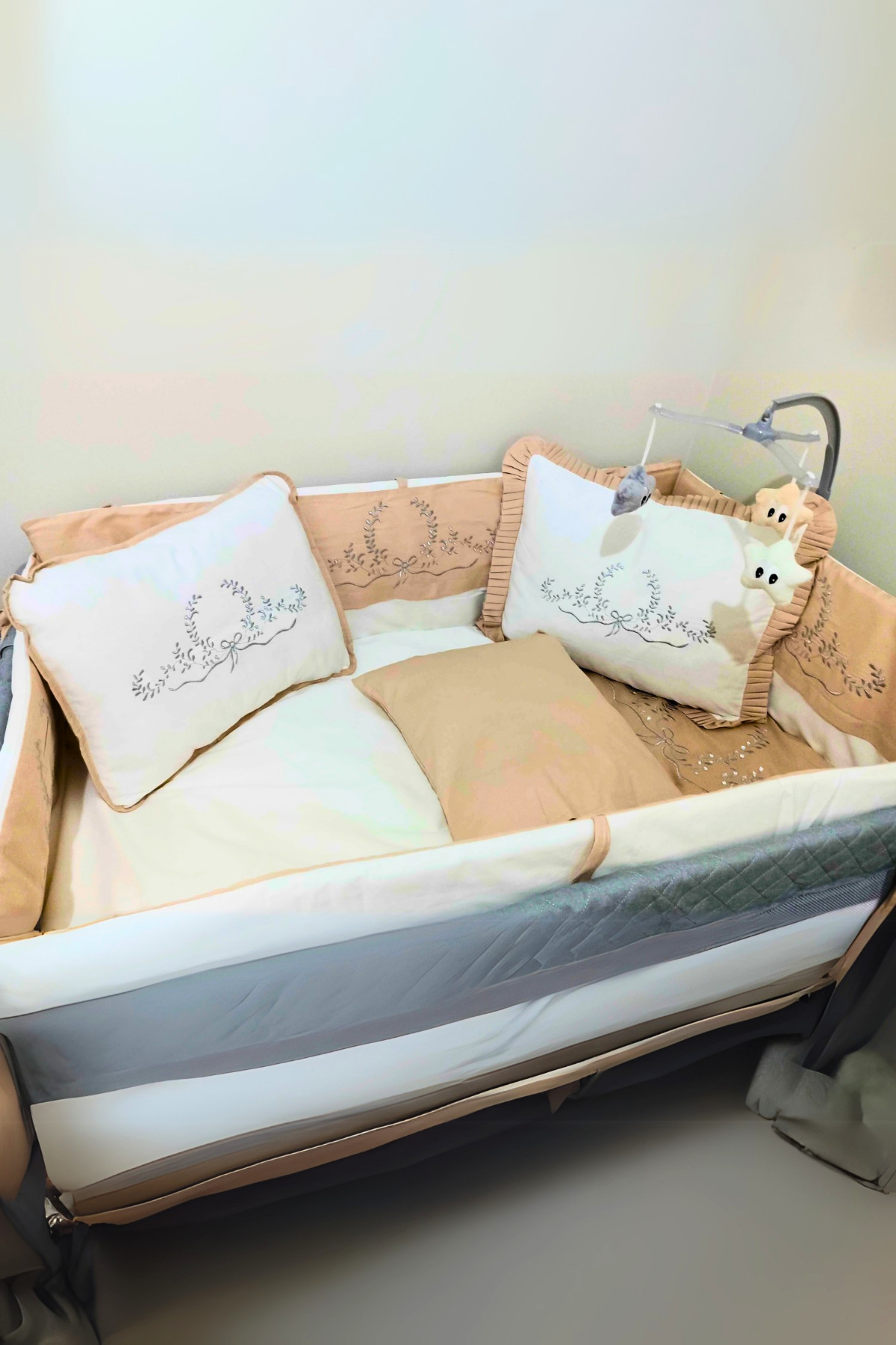 Kista Baby Bebek Uyku Seti Nevresim Takımı 70x130 Silver Kahverengi fotoğrafı 4 (önizleme)