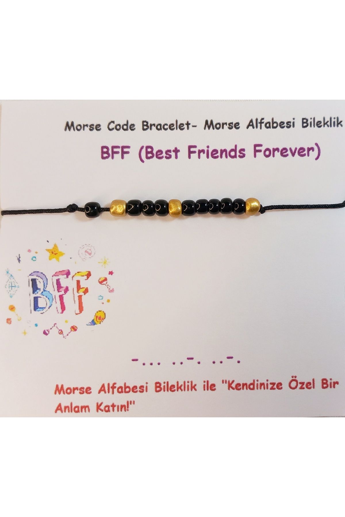 Crystal Atelier Bff Miyuki Mors Bileklik Bff, Çift, Arkadaşlık, Sevgili Bilekliği Dostluk Bilekliği Bff Bileklik