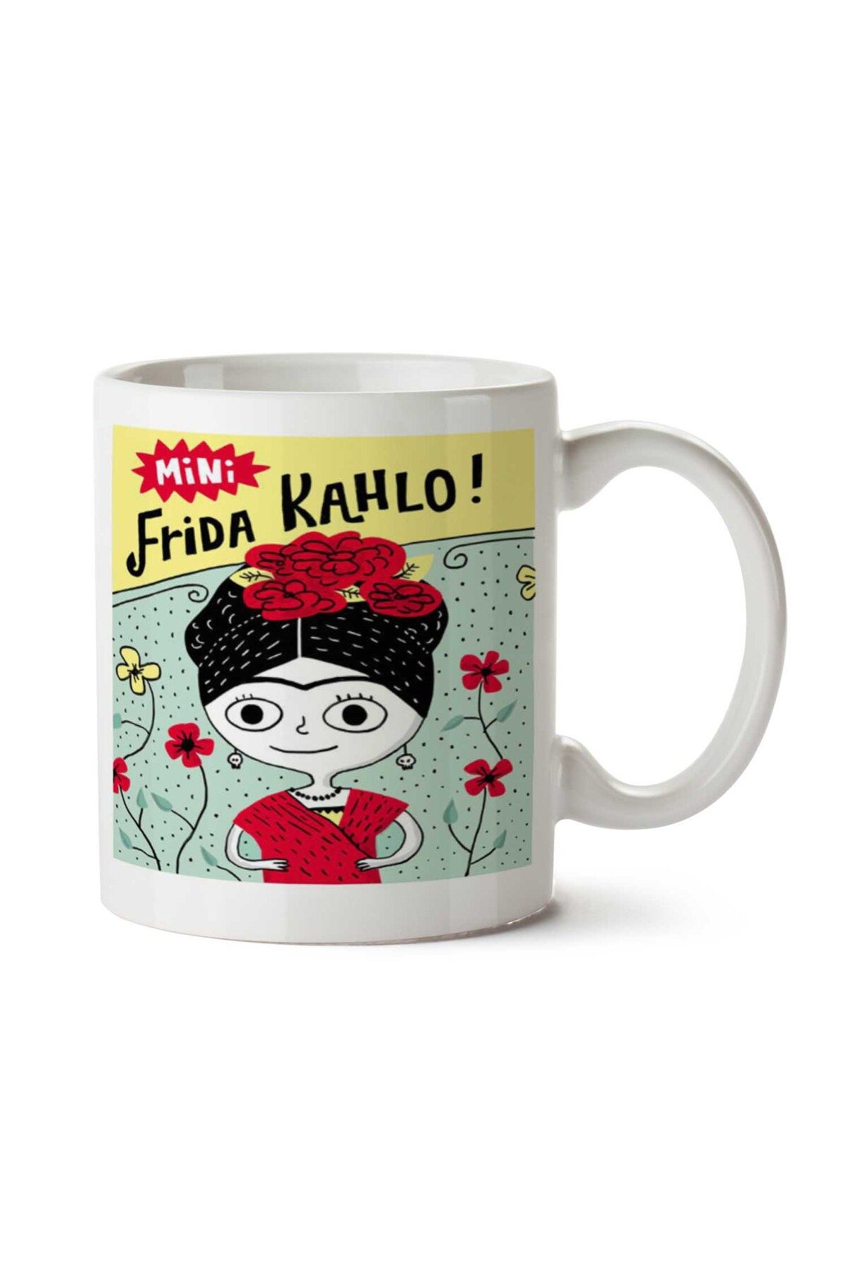 ART HEDİYE Mini Frida Kahlo İki Tarafı Baskılı Kupa Bardak