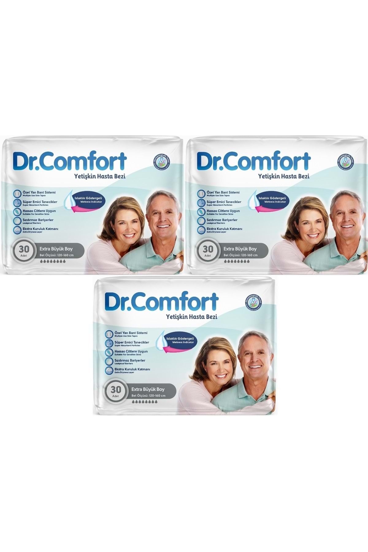 Dr.Comfort Yetişkin Hasta Bezi Bel Bantlı Tekstil Yüzeyli Xl - Ekstra Büyük 90 Adet (3PK*30)