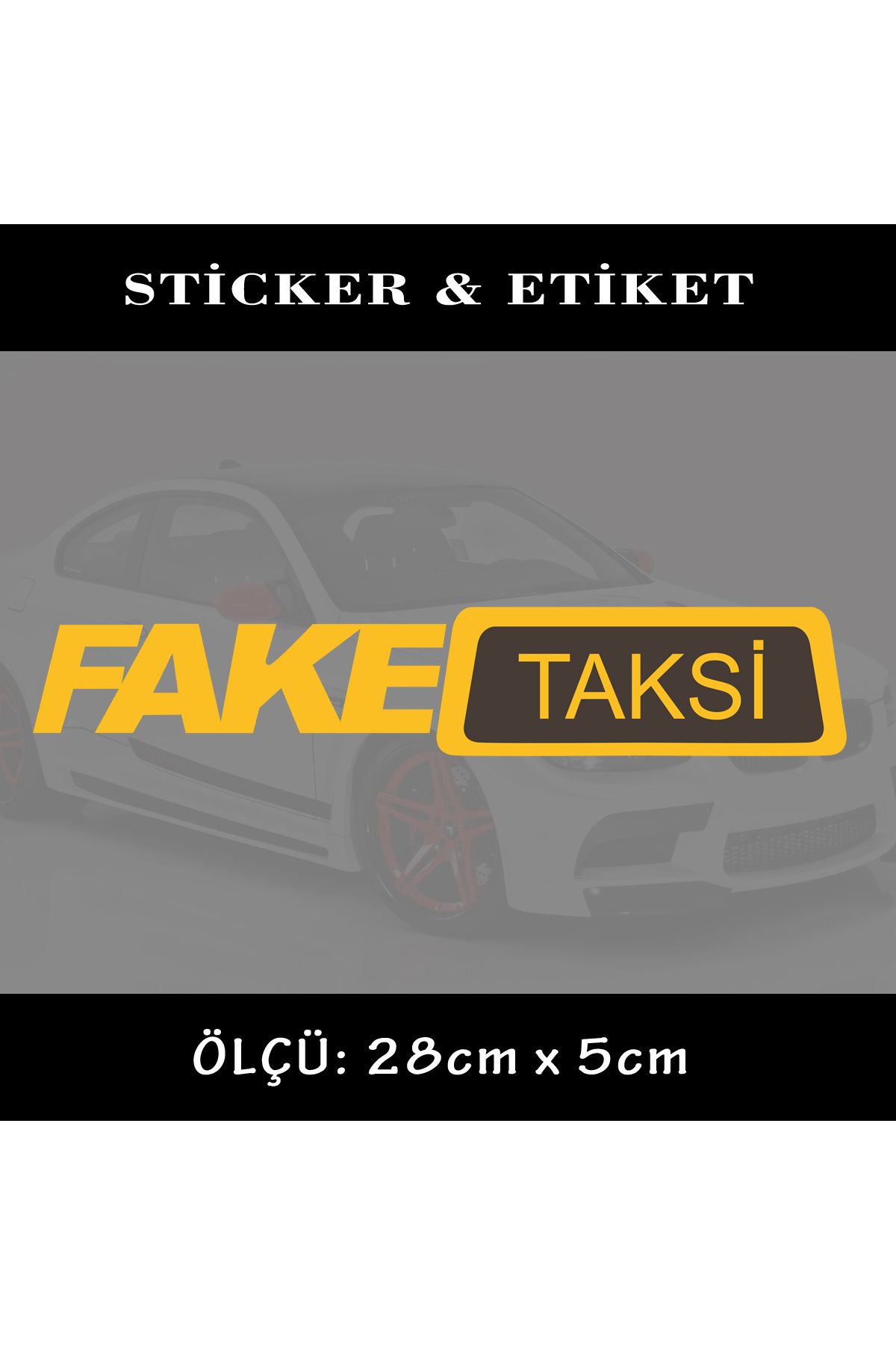 Fresh FAKE - oto sticker 2 adet - araba motosiklet kamyon minübüs cam uyumlu etiket yapıştırma