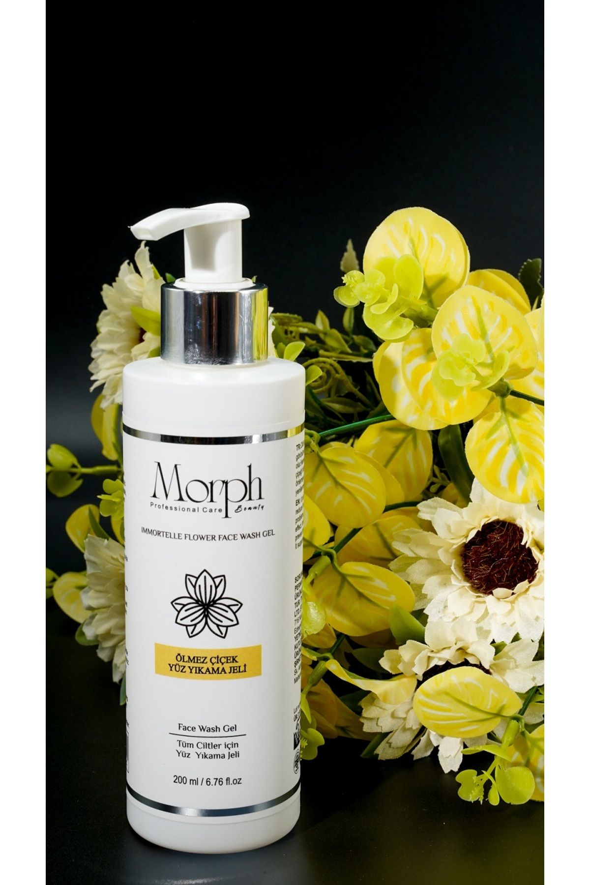 پاک کننده صورت گل مرگ گیاه طلایی ژل تمیز کردن سبوم تعادل 200 میل morphbeauty