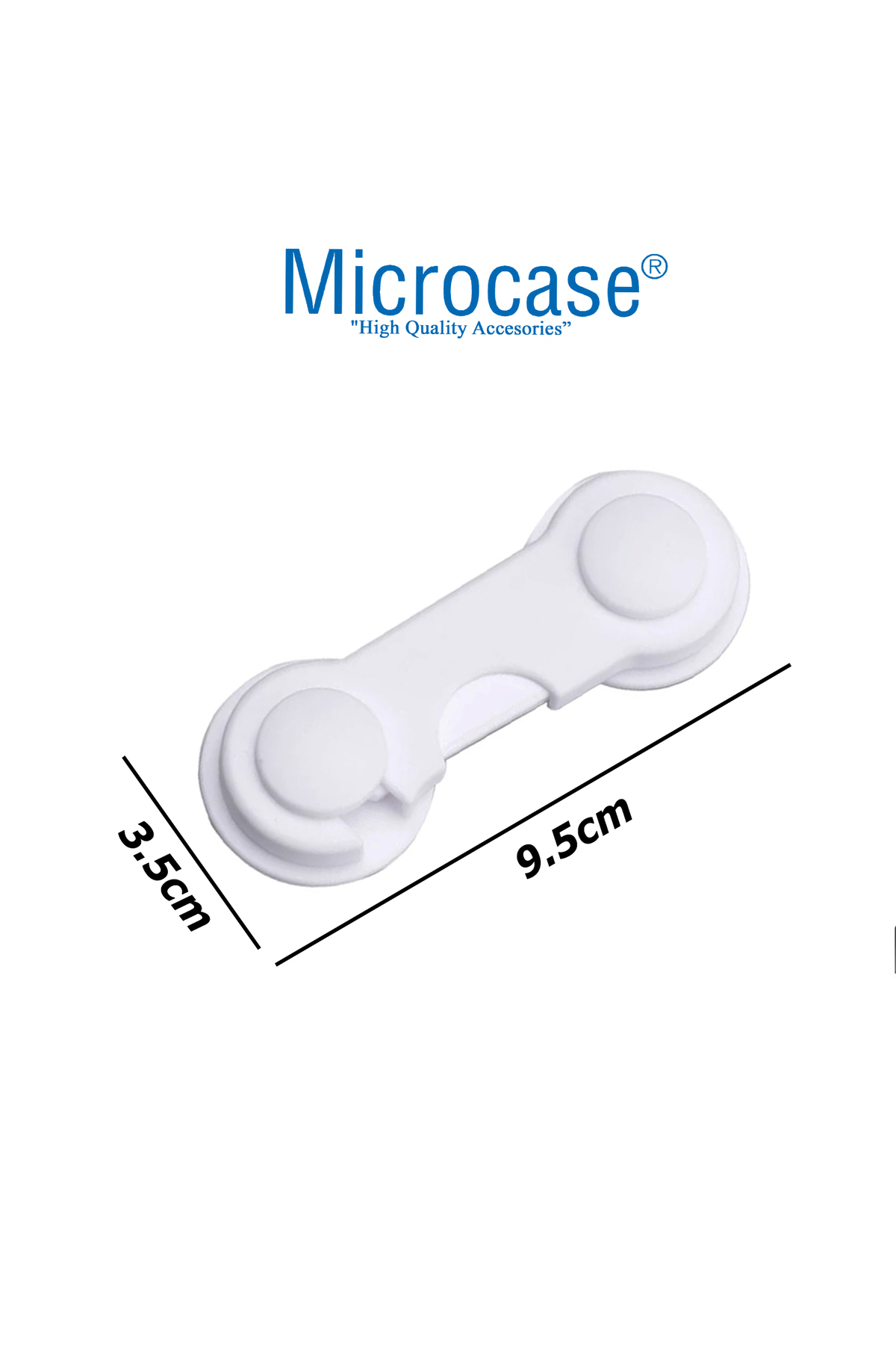 Microcase Plastik Kendinden Yapışkanlı Bebek Eşya Pencere Dolap Kapı Çekmece Kilidi -AL4540 4 Adet fotoğrafı 2 (önizleme)