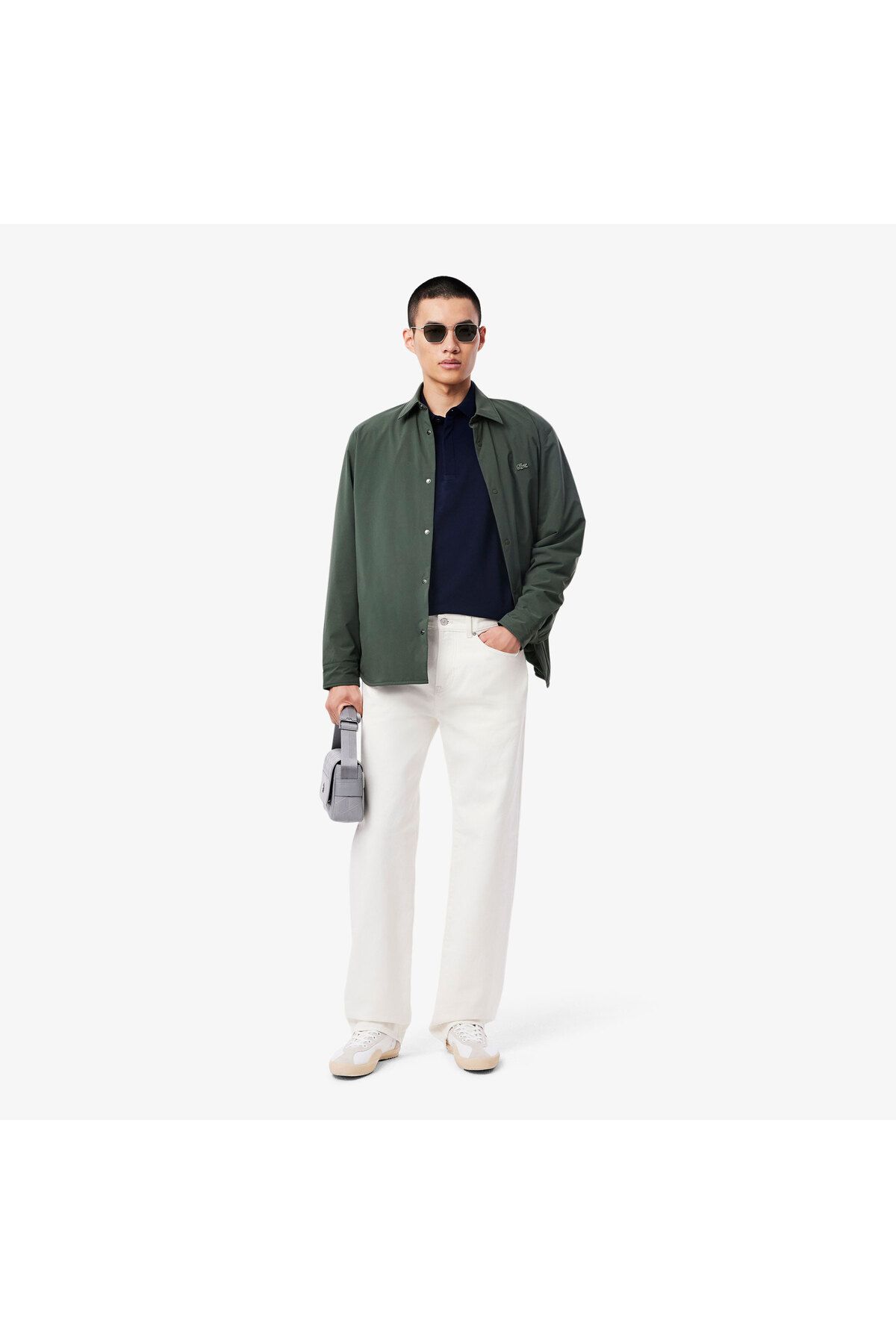 تی شرت یقه پولو آبی مردانه چوگان روشن و مناسب پاریس Lacoste