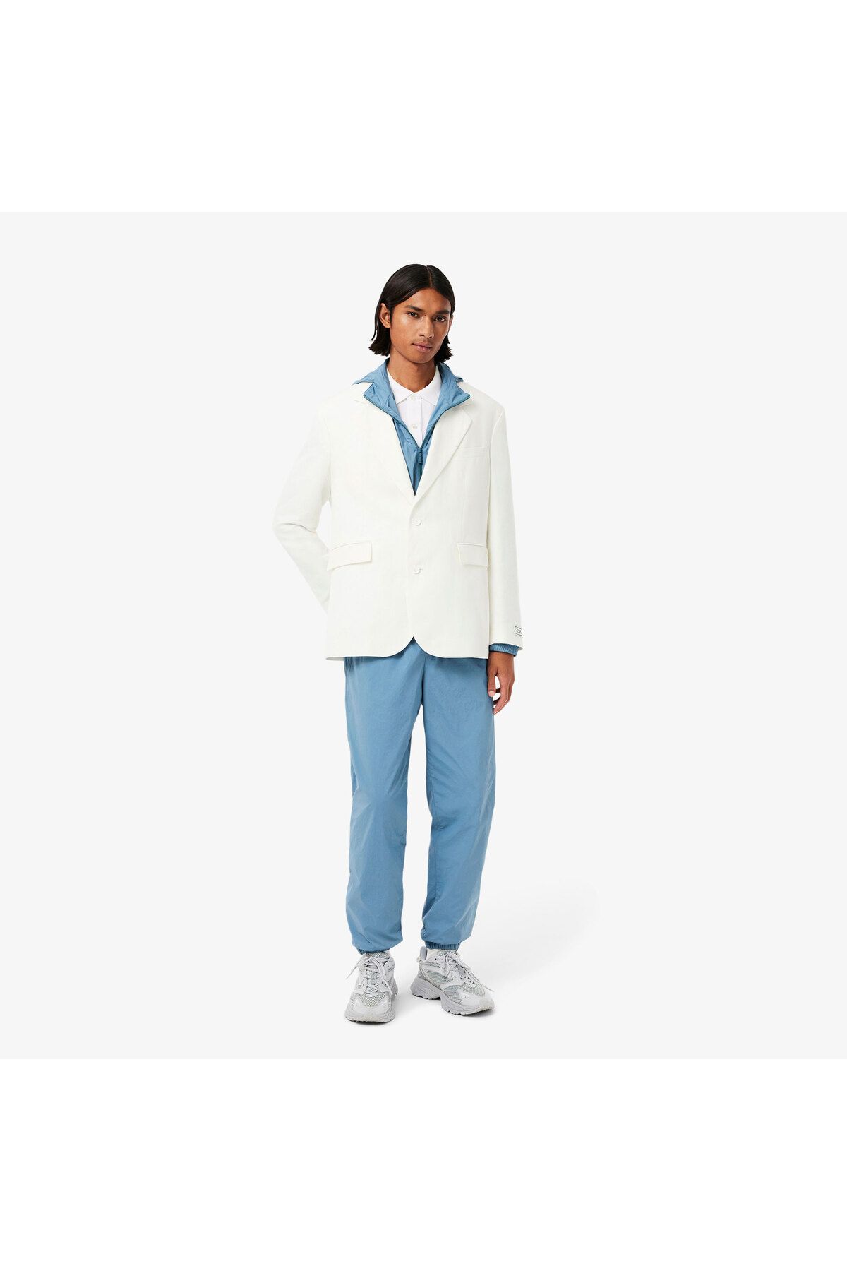 تی شرت یقه پولو سفید مردانه L.12.12 Slim Fit Polo Lacoste