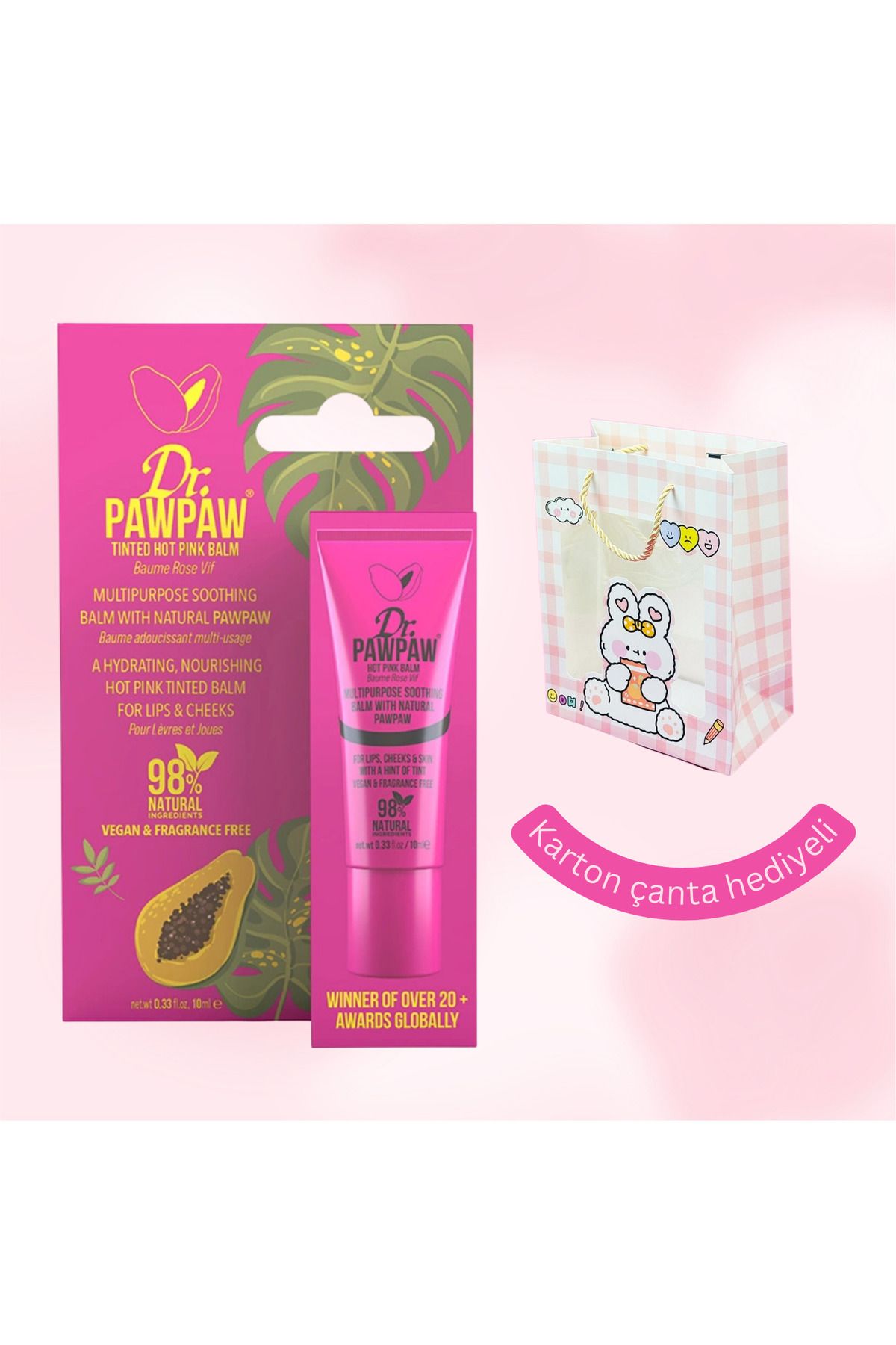 Dr. PAWPAW Tinted Hot Pink Balm 10 ml Dudak Kremi ve Peelingi