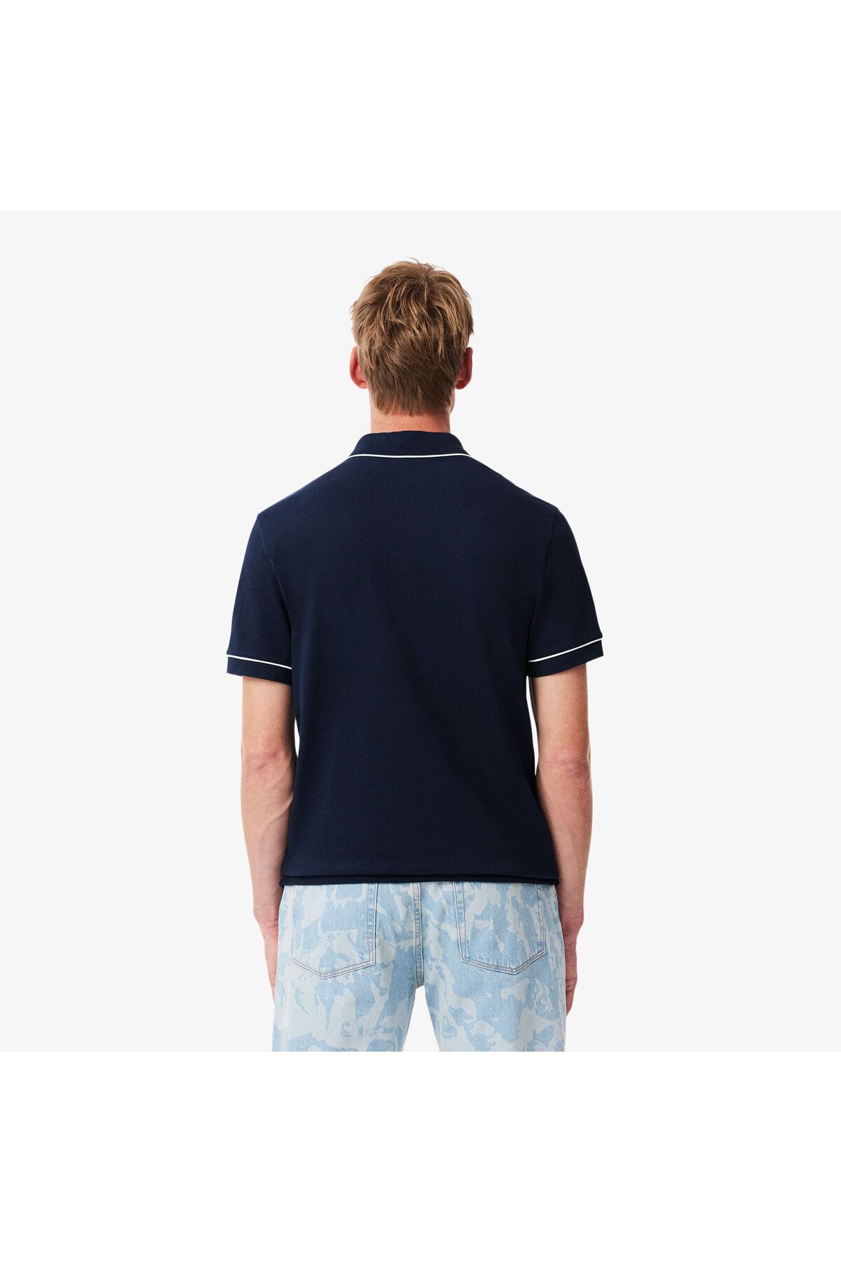 تی شرت یقه پولو آبی مردانه Bavln؟ اورجینال Lacoste