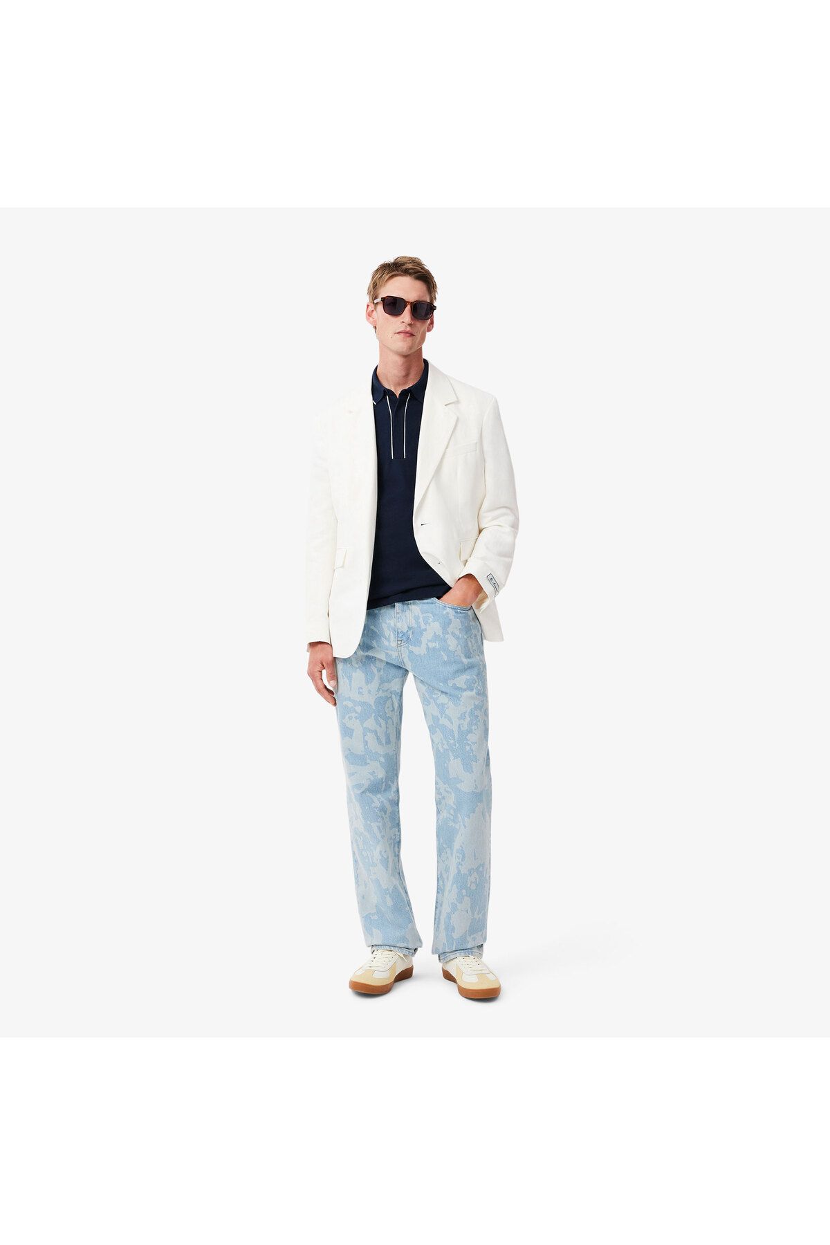 تی شرت یقه پولو آبی مردانه Bavln؟ اورجینال Lacoste