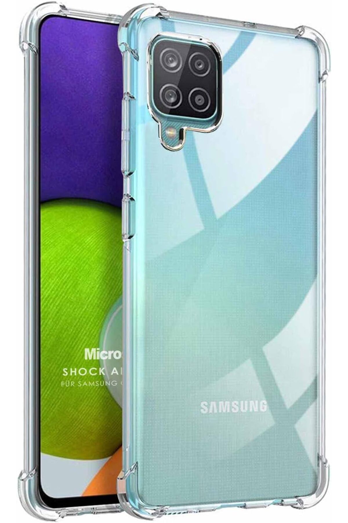 NcK Samsung Galaxy M32 4G için Kılıf Shock Absorbing Şeffaf [Galaxy M32 4G ile Uyumlu Kılıf - Şeffaf]