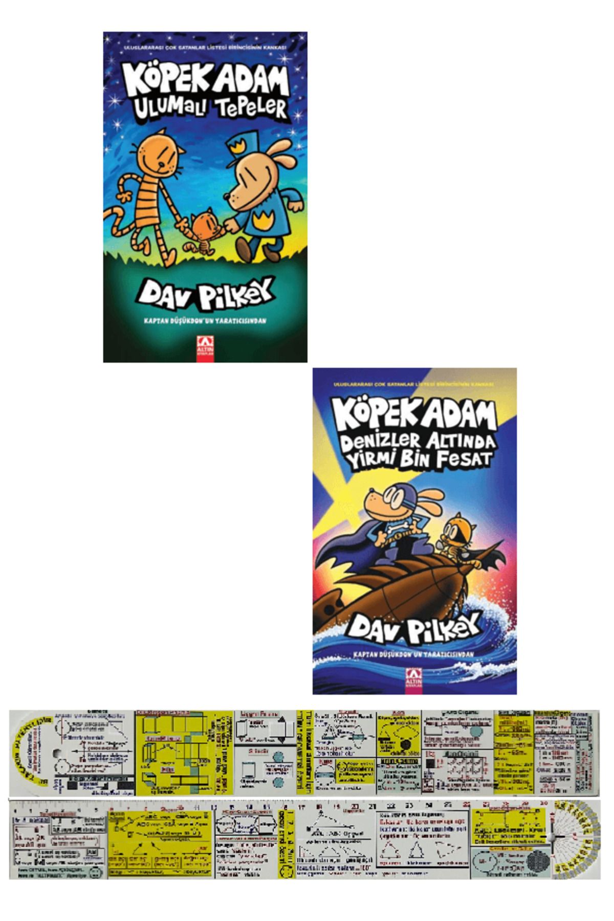 Alfa Yayınları Köpek Adam 10-11. Kitaplar Set Dav Pilkey + Mat. Öğreten Cetvel