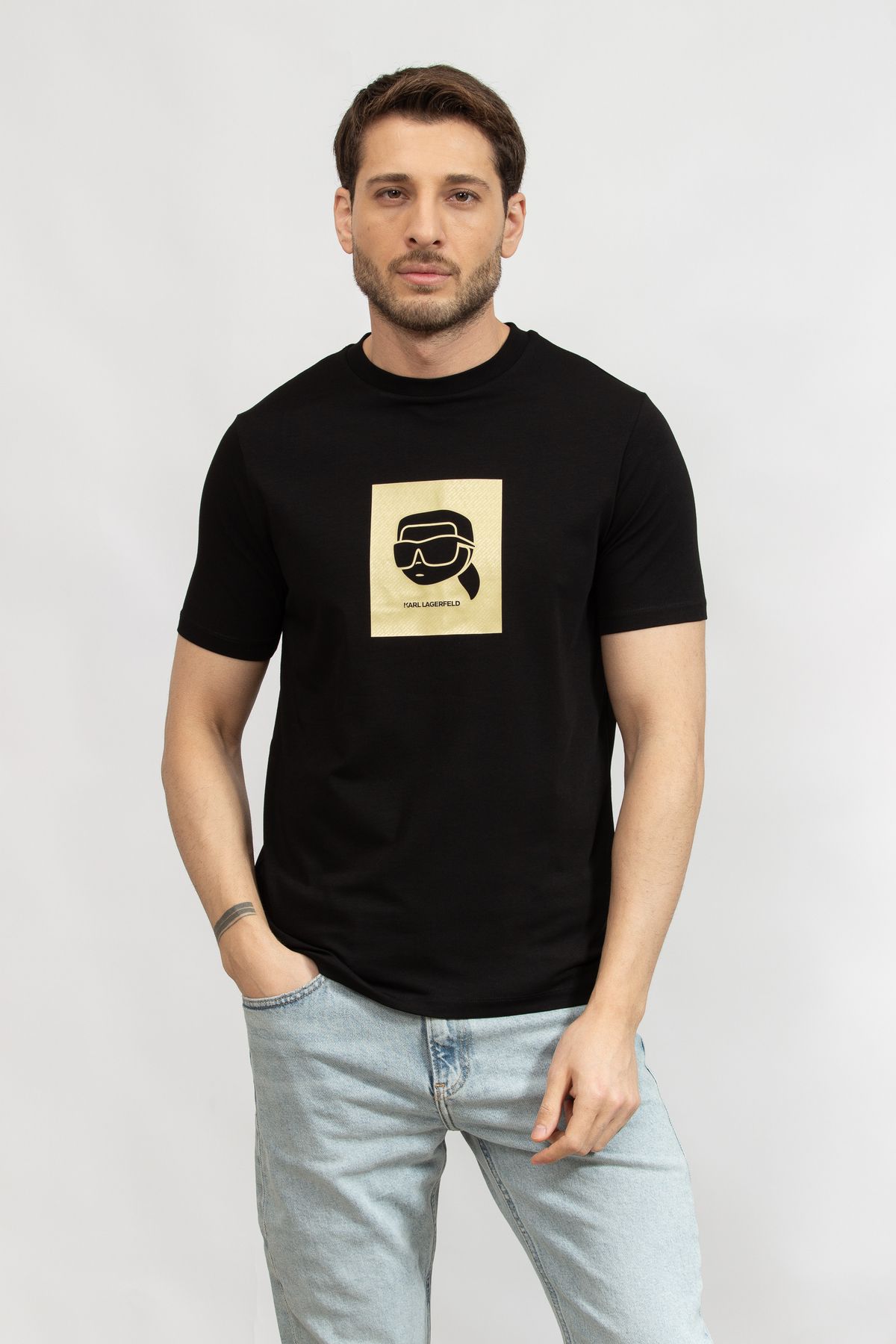 Karl Lagerfeld Erkek Bisiklet Yaka T-Shirt