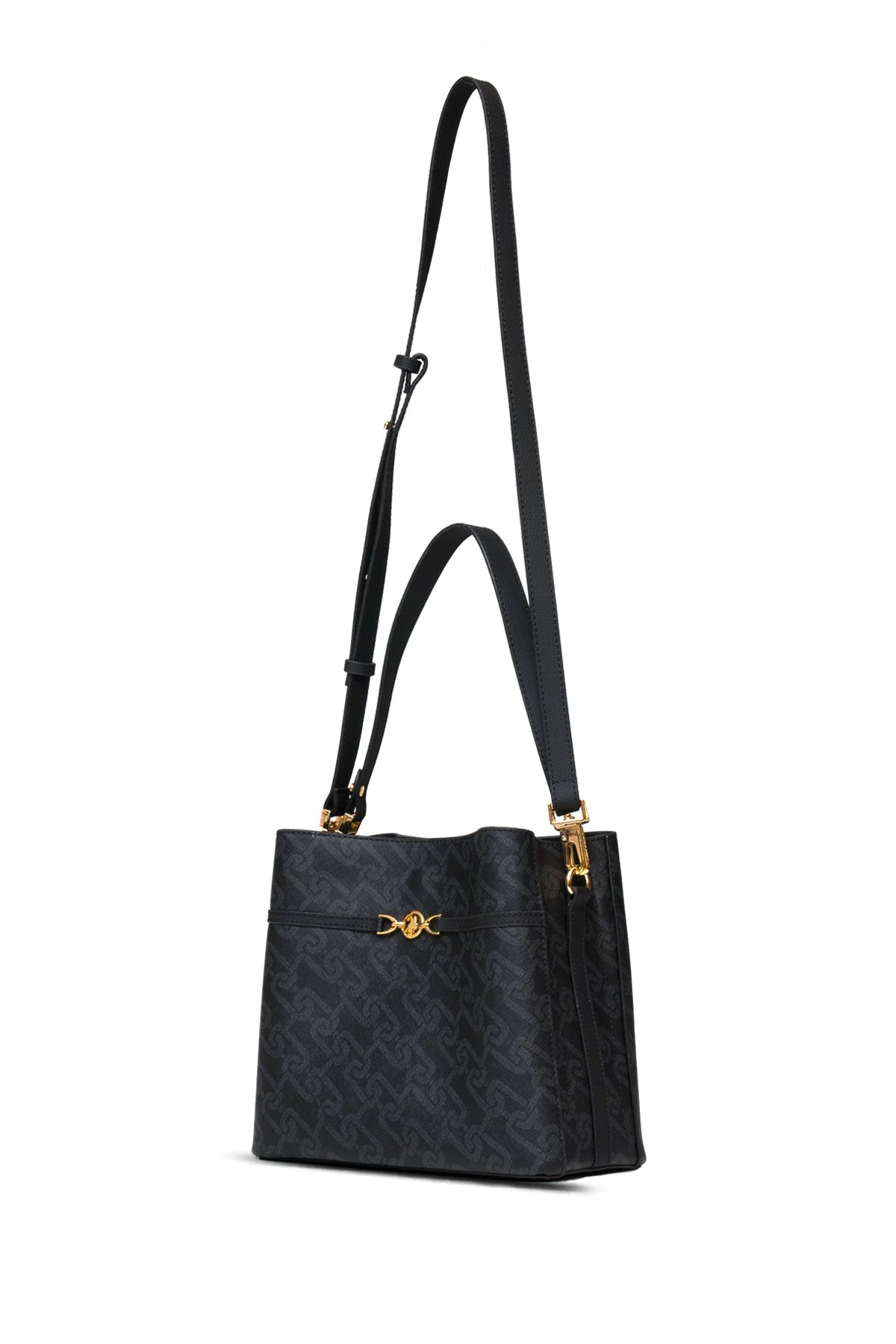 کیف شانه ای مشکی زنانه شیشه U.S. Polo Assn.