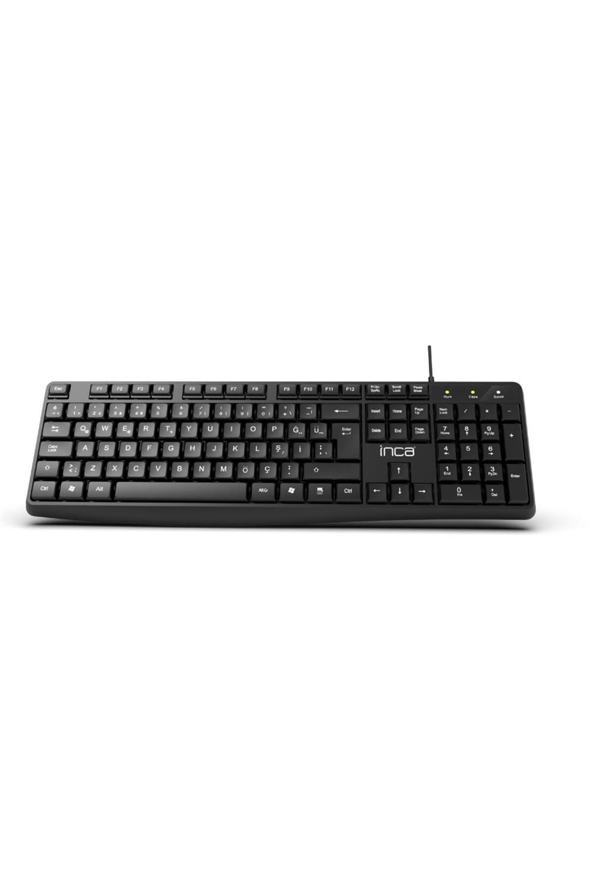 Vobotek Teknoloji Inca IK-275QU Multimedya Soft Touch Black Keyboard (Kablo Uzunluğu 1,35 mt) (10 Milyon TuşTıklama)