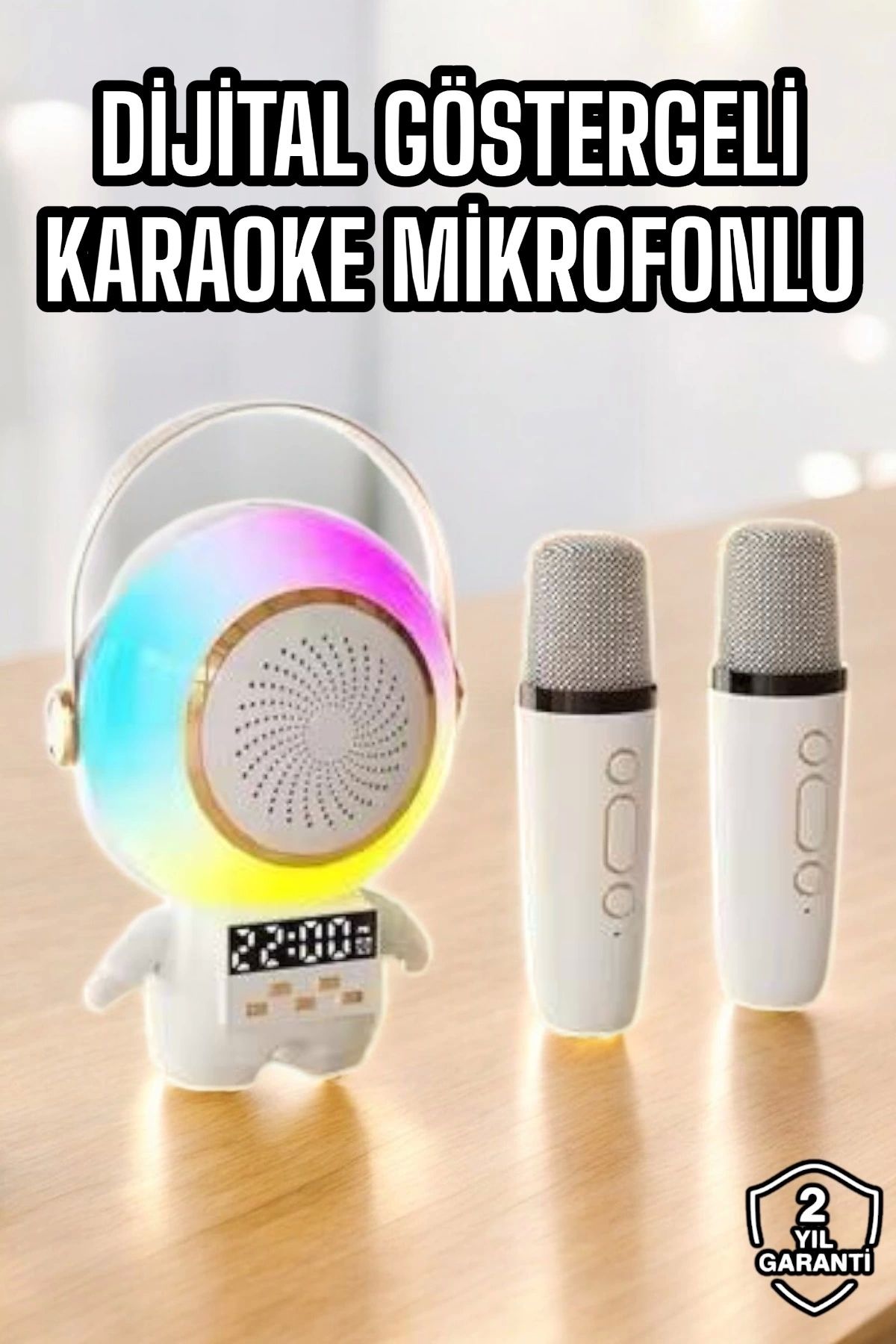 ASTRALTECH Çocuklara Özel Kablosuz Bluetooth Bağlantılı Karaoke Mikrofon