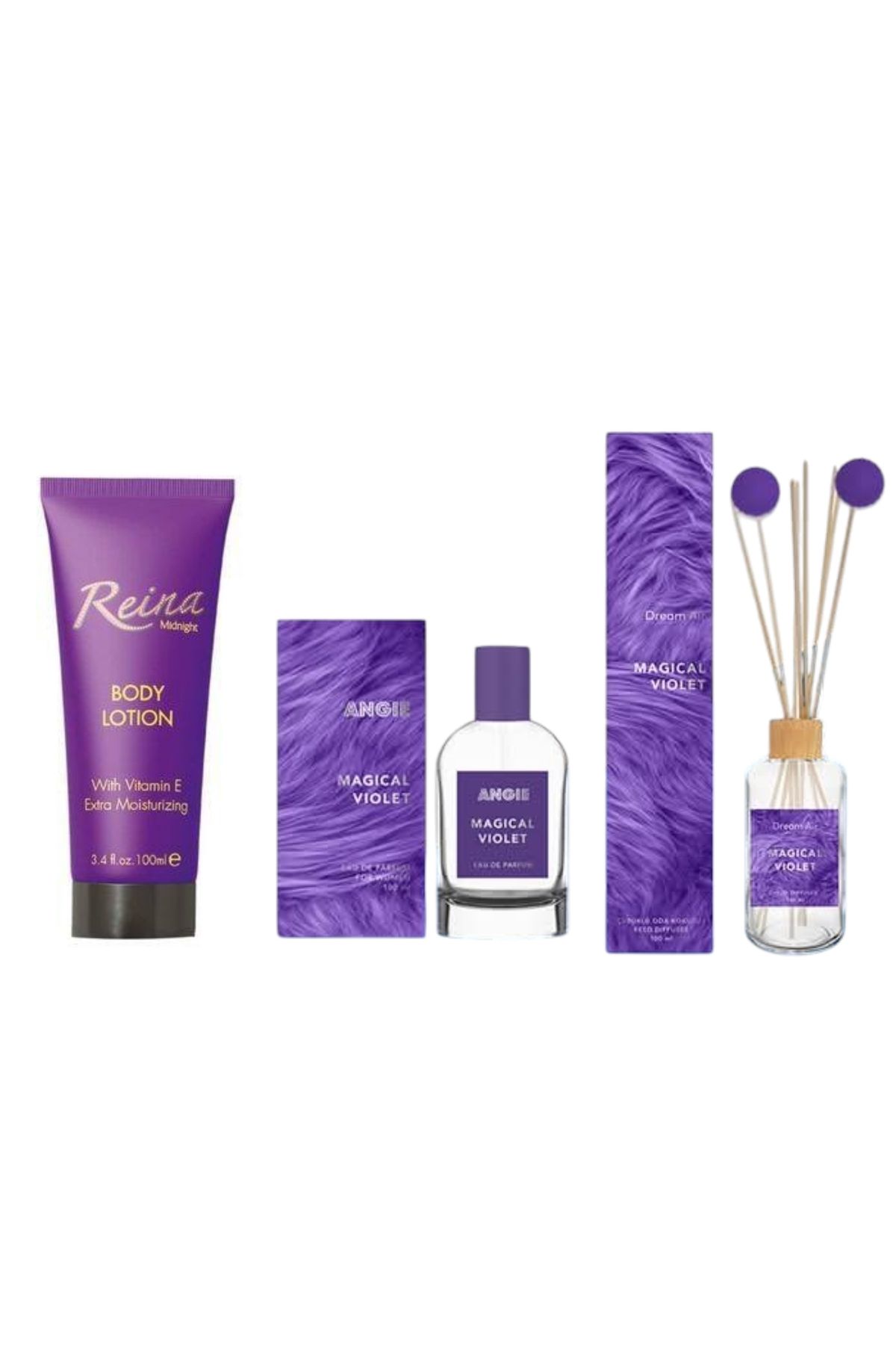 Angie Magical Violet 100ml EDP Kadın Parfüm Seti