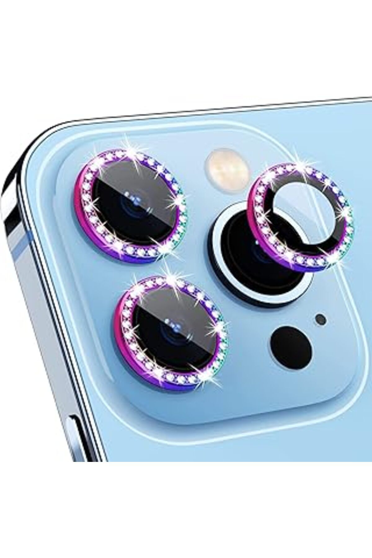 Ceet Markets İPhone 13 Pro/İPhone 13 Pro Max S Taşlı Lens Koruyucu Premium Kalite Ve Görünüm(3'Lü Set