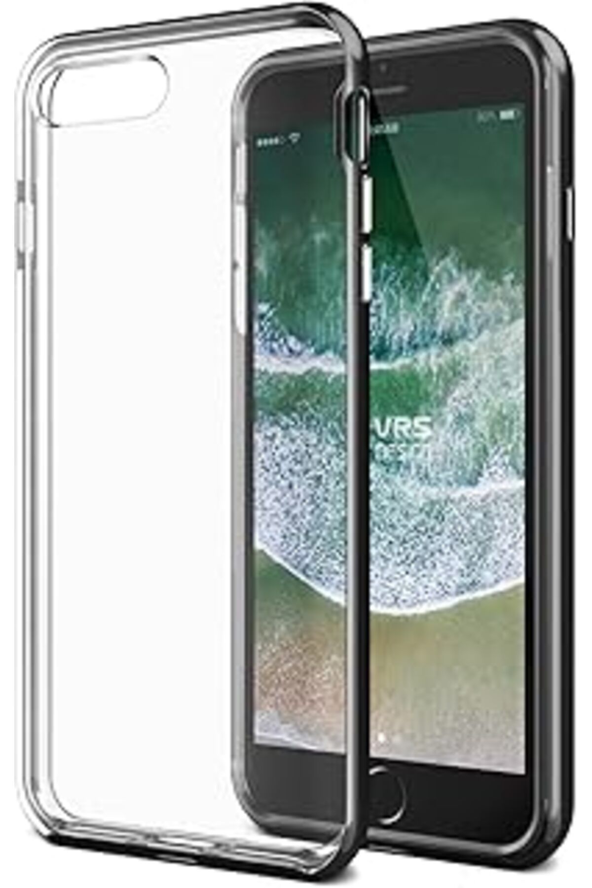 Ceet Markets Vrs Design Iphone 8 Plus / 7 Plus New Crystal Bumper Kılıf Metallic Black