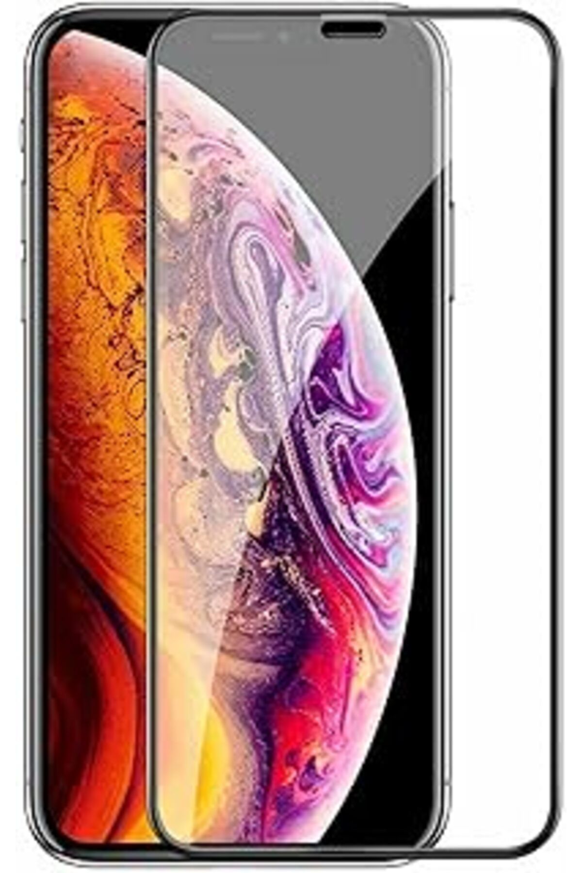 Ceet Markets Iphone 11 / Xr/Ekranı Tam Kaplayan Cam Ekran Koruyucu Kırılmaz Cam Full Cover Black