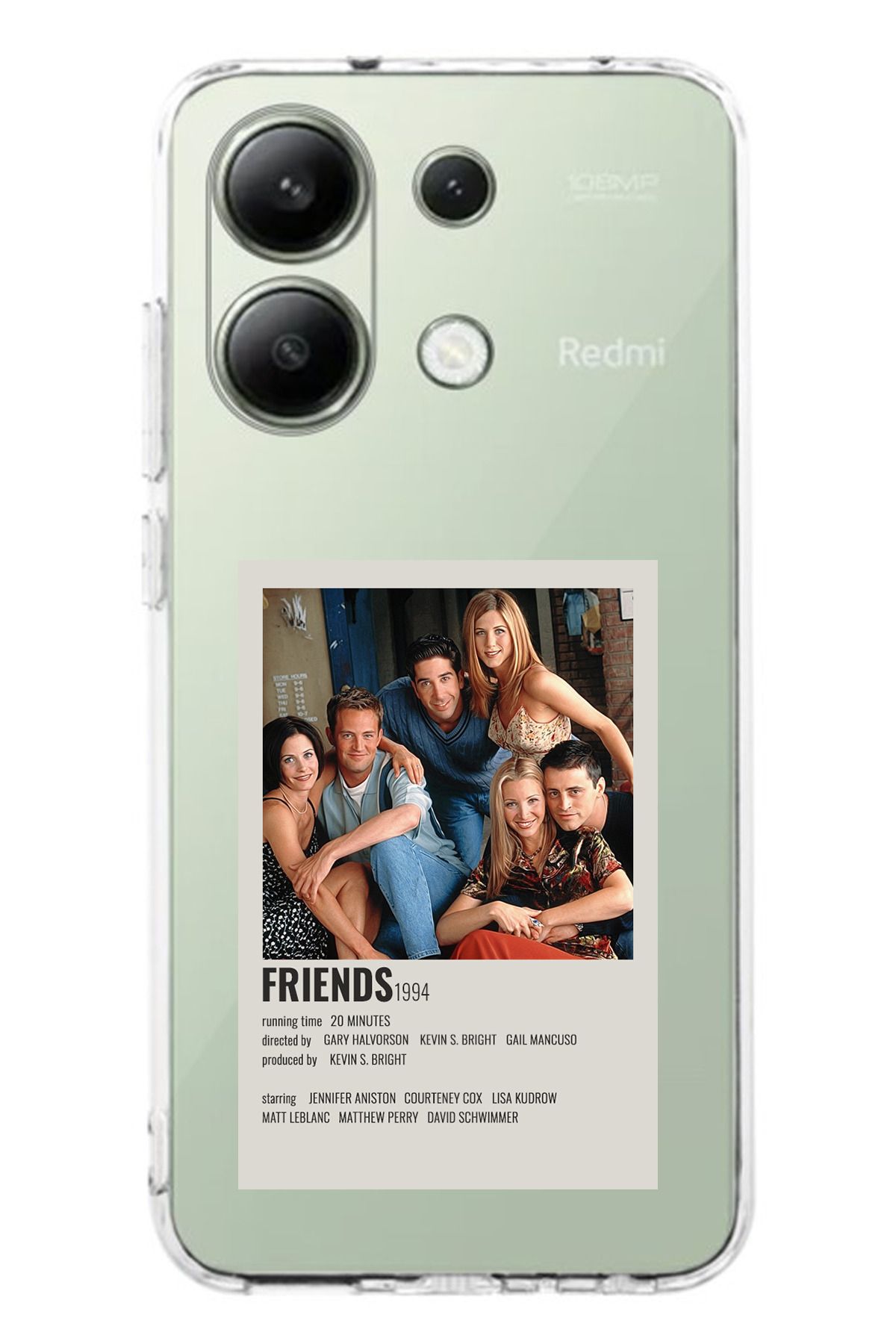 TechTree Redmi Note 13 4G Uyumlu Friends Mini Poster Tasarımlı Şeffaf Silikon Kılıf