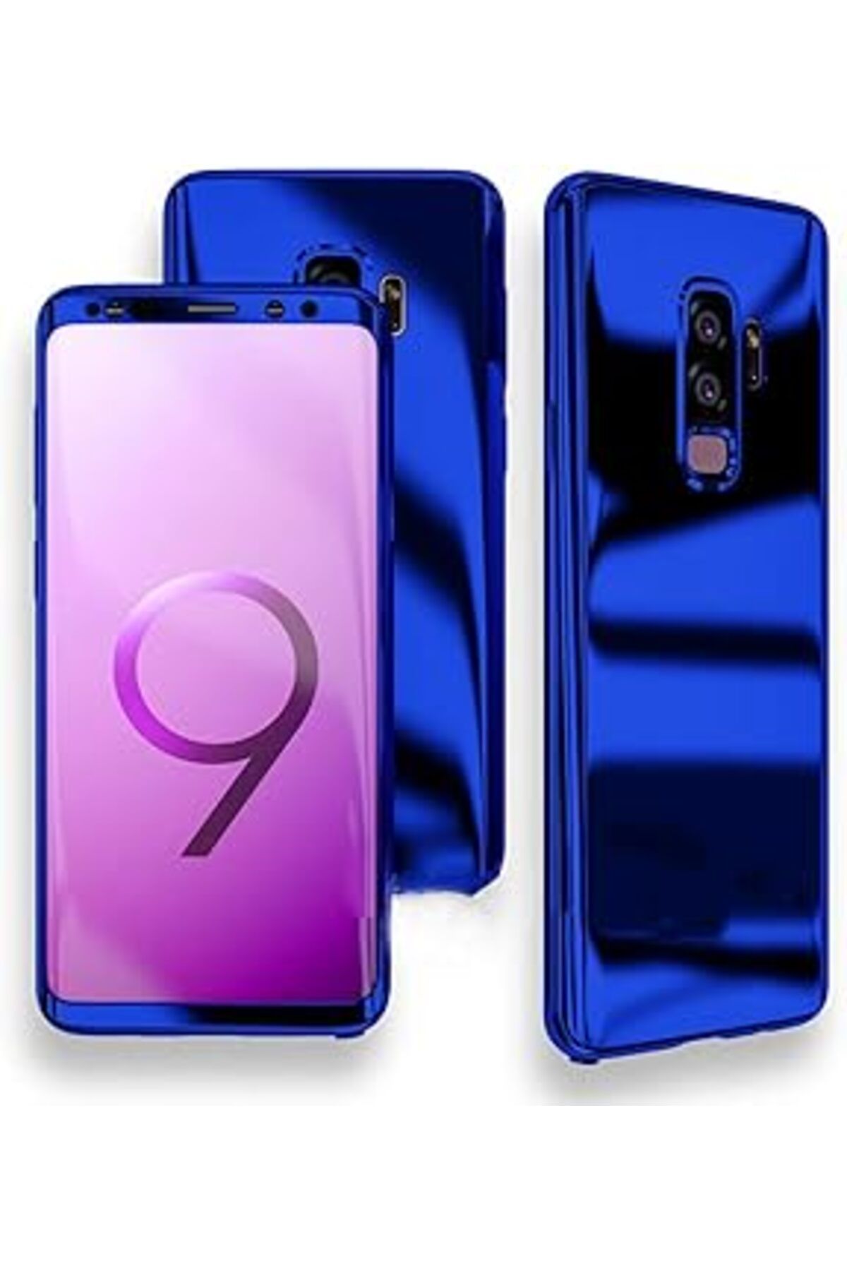 Ceet Markets Voero Aynali S9 Plus Dark Blue Ile Uyumlu Sert Kapak