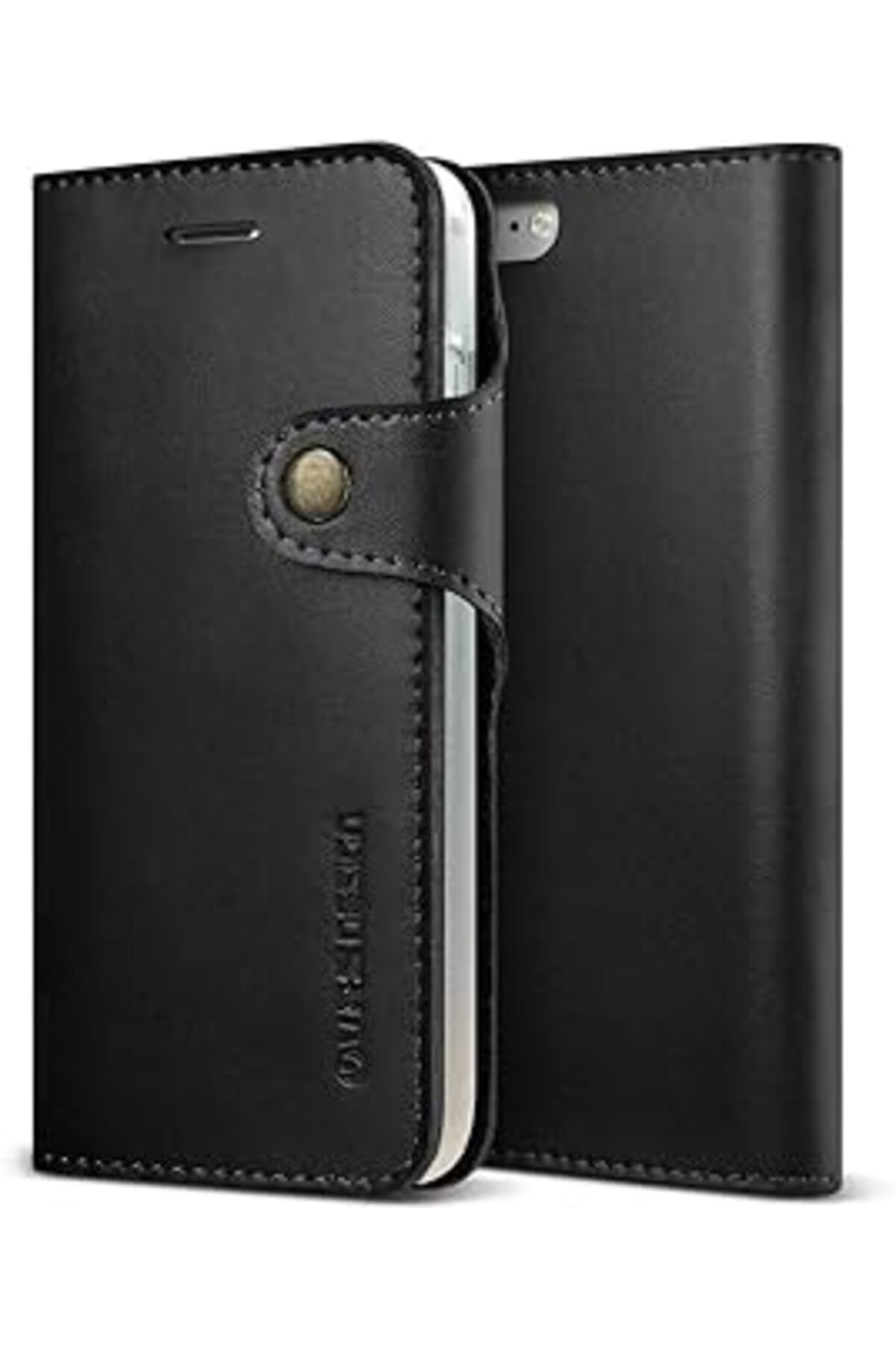 Ceet Markets Vrs Design Vrs83356 Iphone 8/7 Native Diary, İKi Katmanlı Deri Cüzdan Kılıf, Black