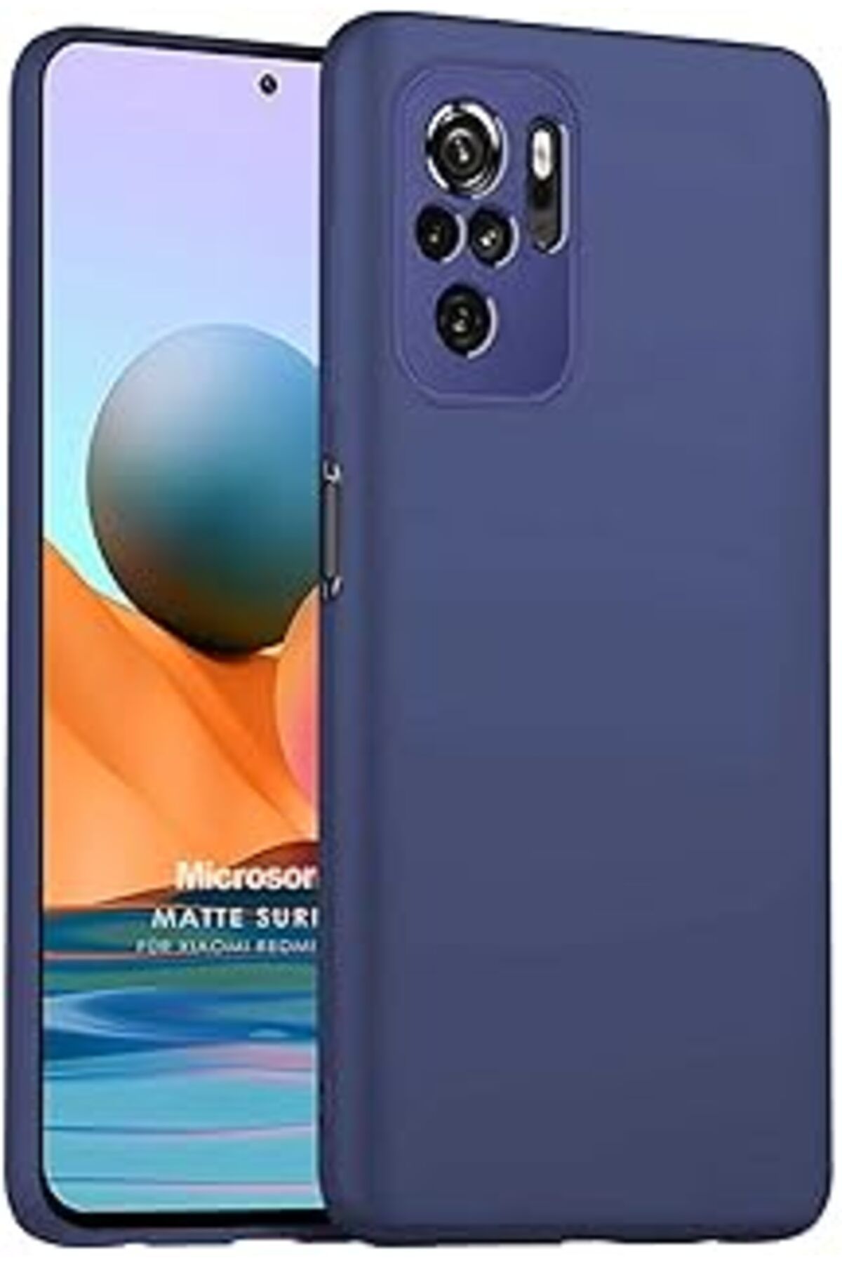 Ceet Markets Matte Silicone Redmi Note 10S Için Kılıf Lacivert [Redmi Note 10S Ile Uyumlu Kılı