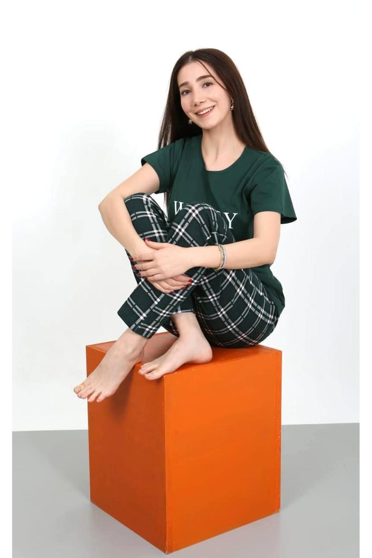nisaNCa-Short Sleeve Cotton Women's Pajama Set - Lover's Pajamas - Single Piece 3