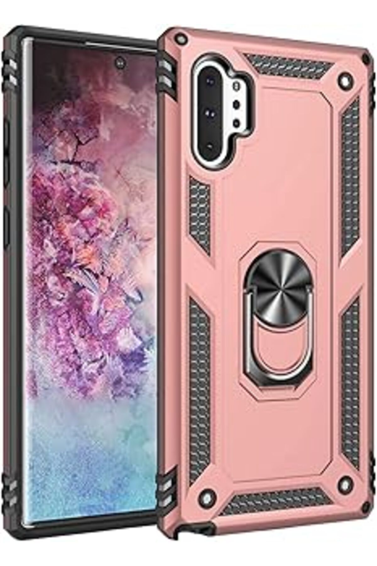 Ceet Markets Galaxy Note 10 Plus Kılıf Military Ring Rose