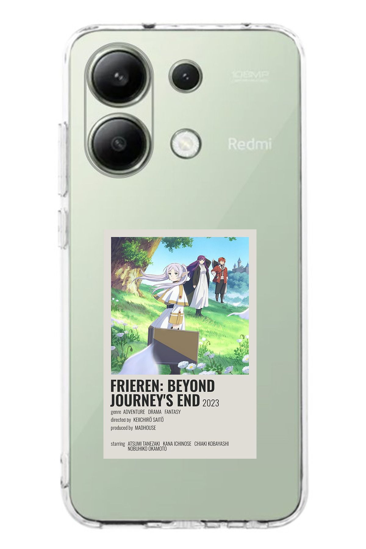 TechTree Redmi Note 13 4G Uyumlu Frieren: Beyond Journey's End Tasarımlı Şeffaf Silikon Kılıf