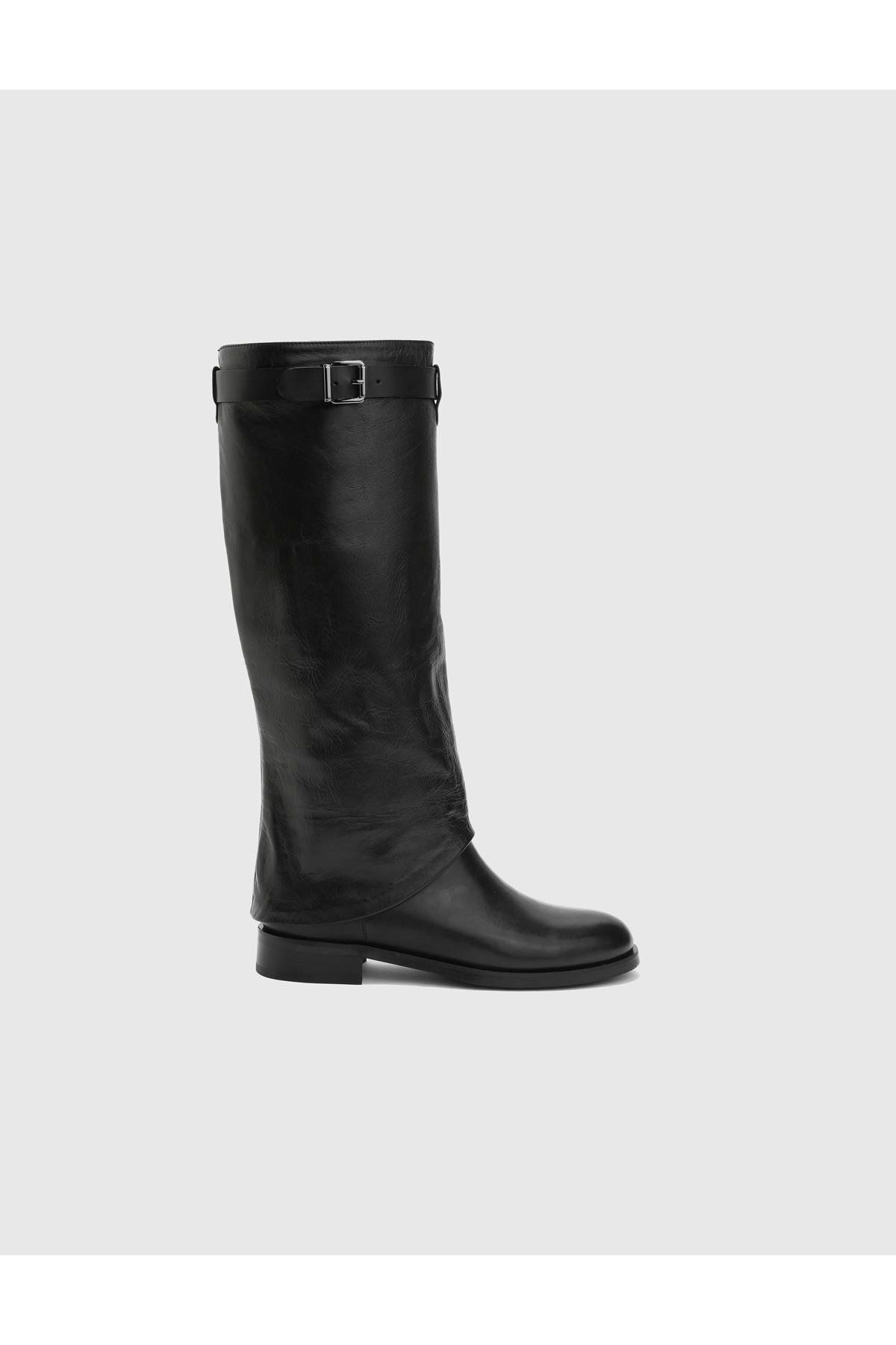 İLVİ-Bogense Genuine Leather Women's Black Boots 3