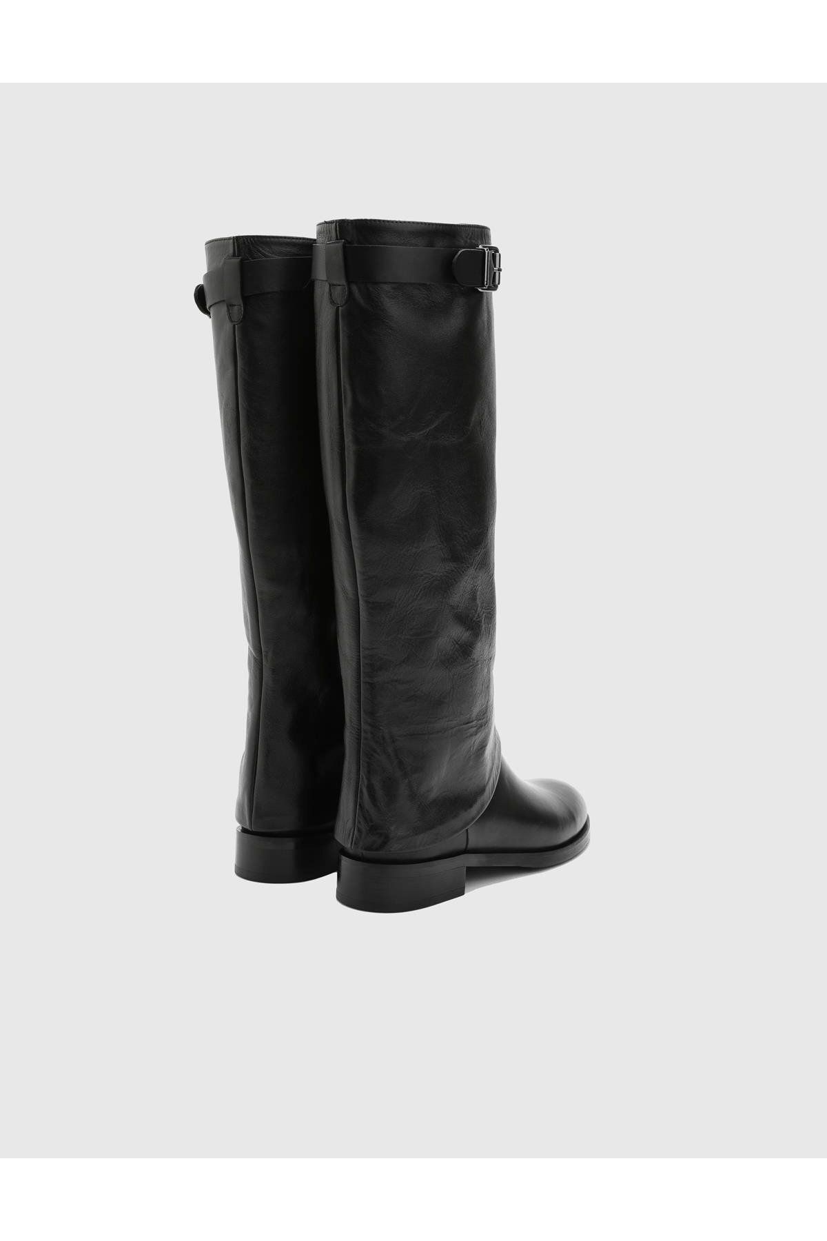 İLVİ-Bogense Genuine Leather Women's Black Boots 4