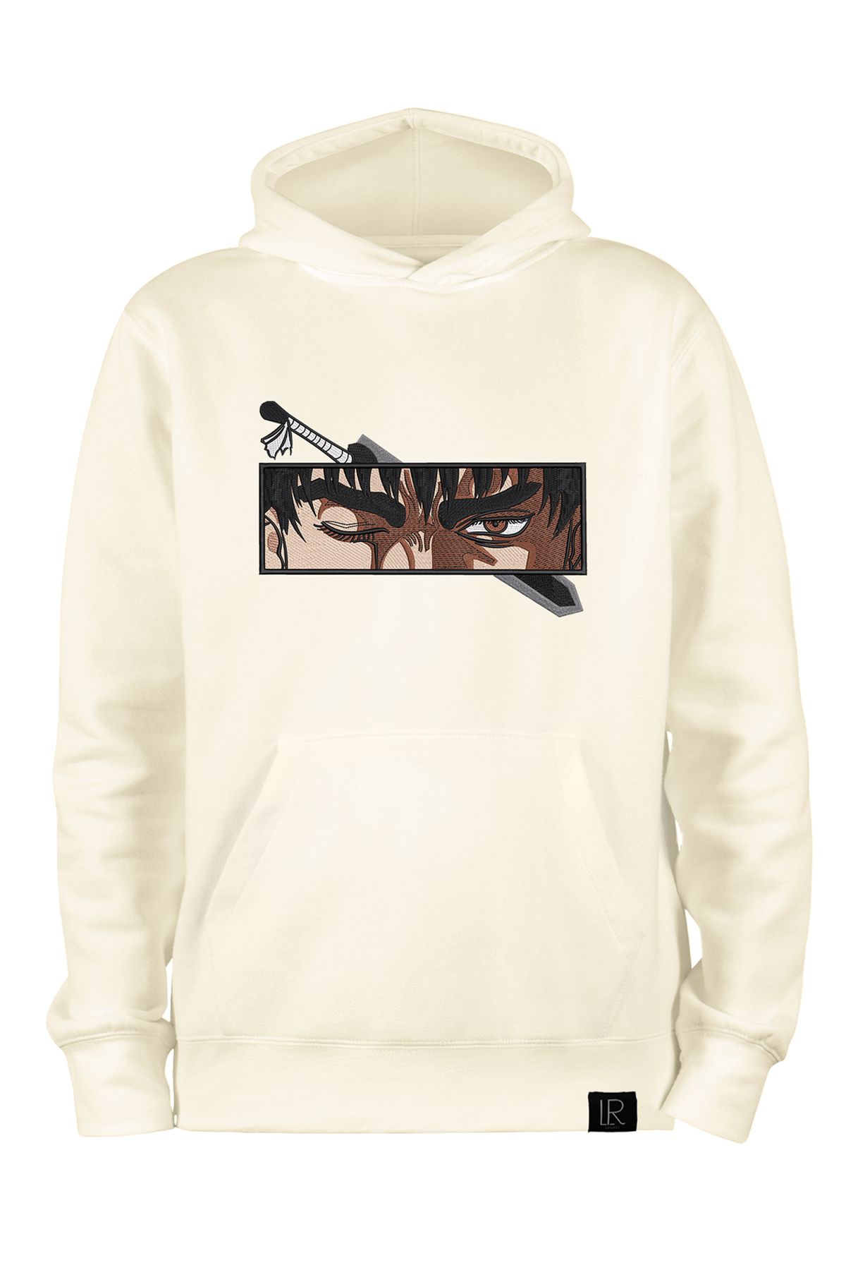 Loviras Guts Hoodie – Berserk Anime Tasarımlı Oversize Sweatshirt, Şık ve Detaylı Kapüşonlu